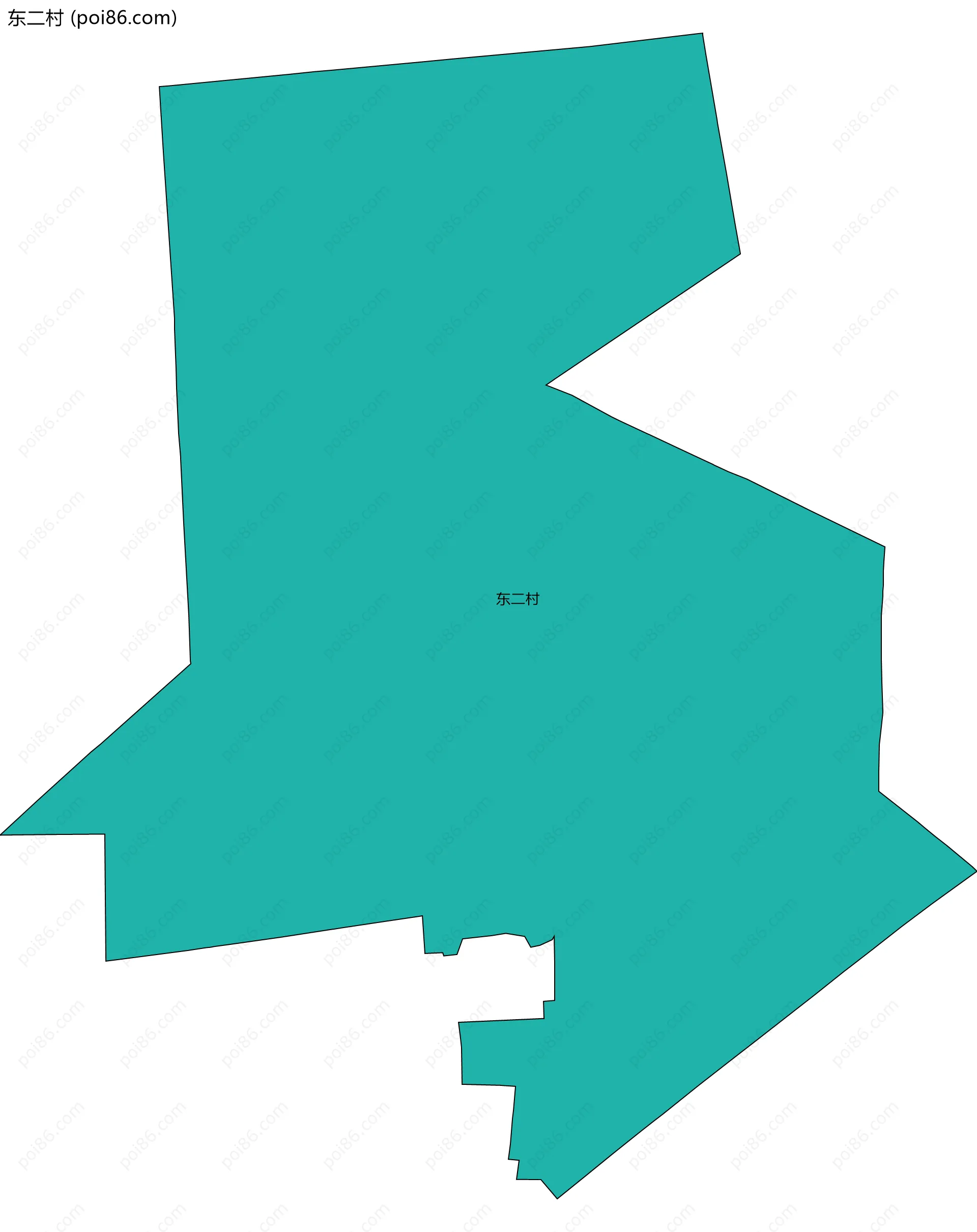 东二村边界地图