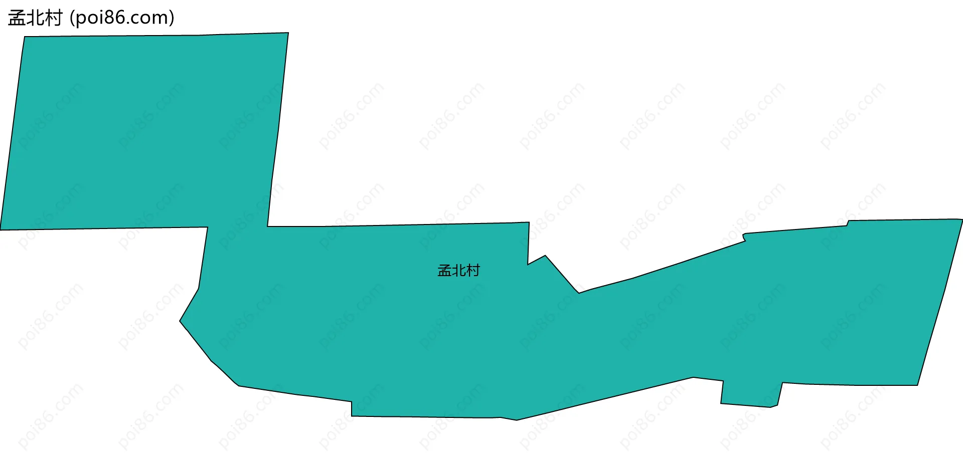 孟北村边界地图