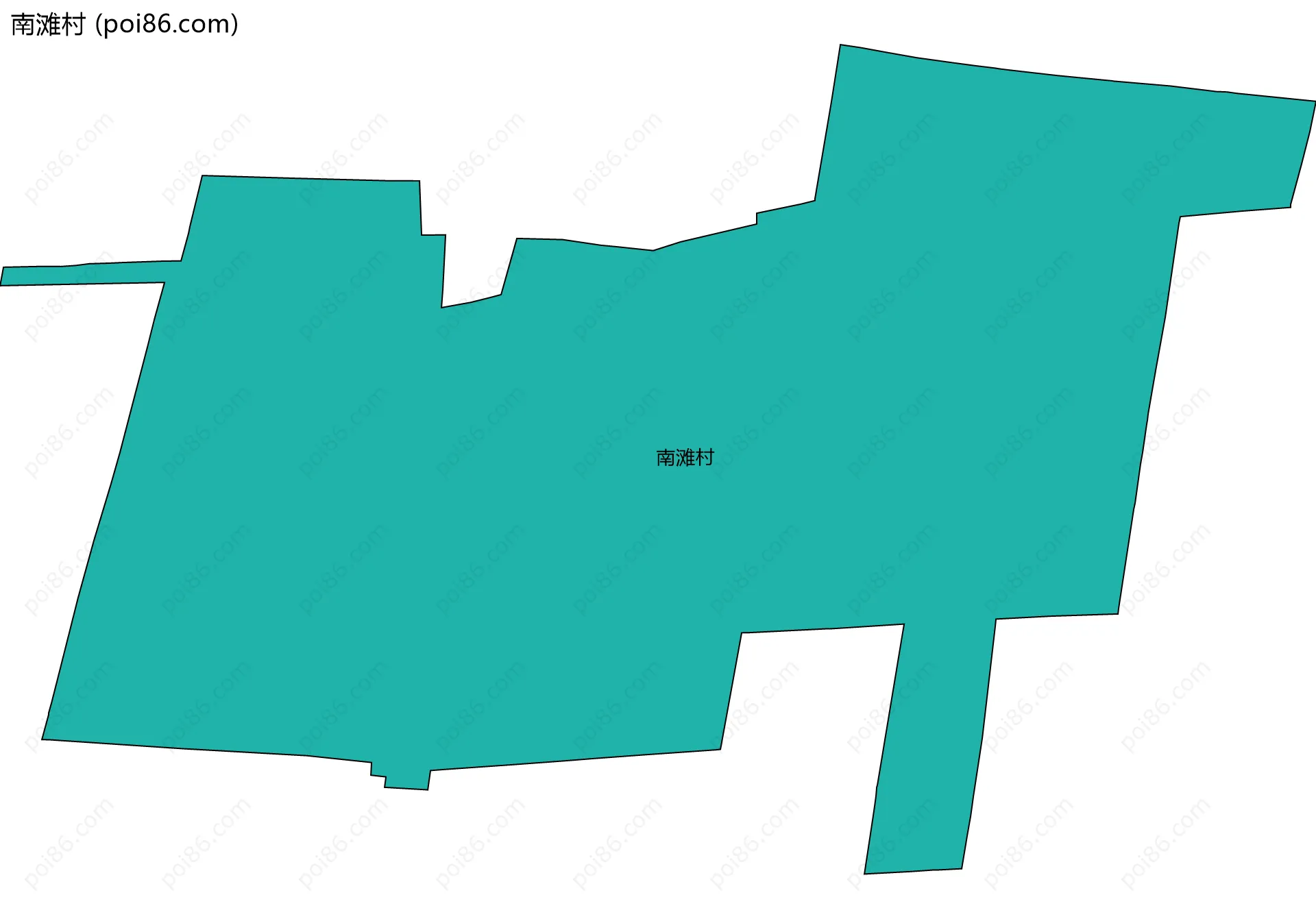 南滩村边界地图