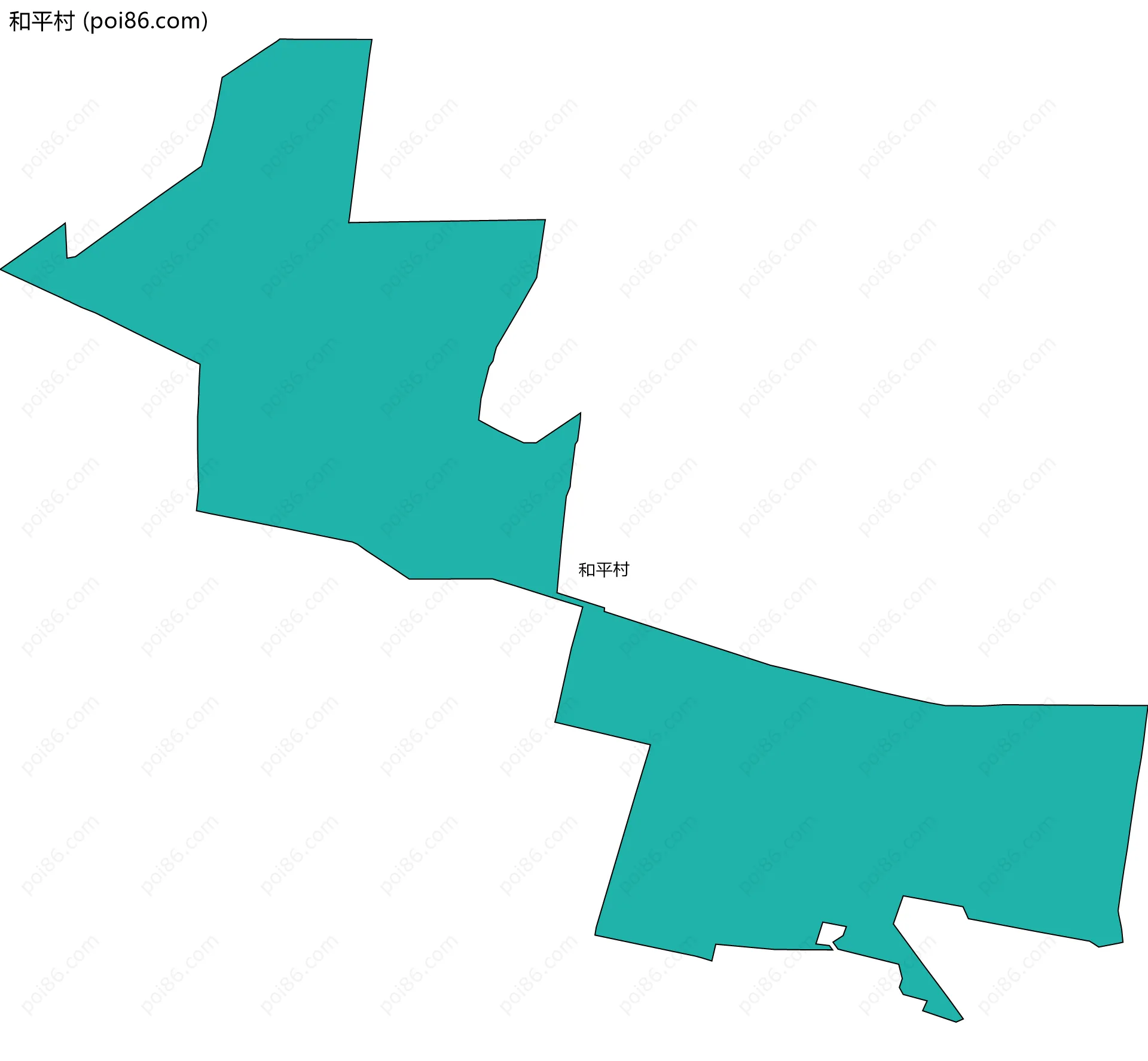 和平村边界地图