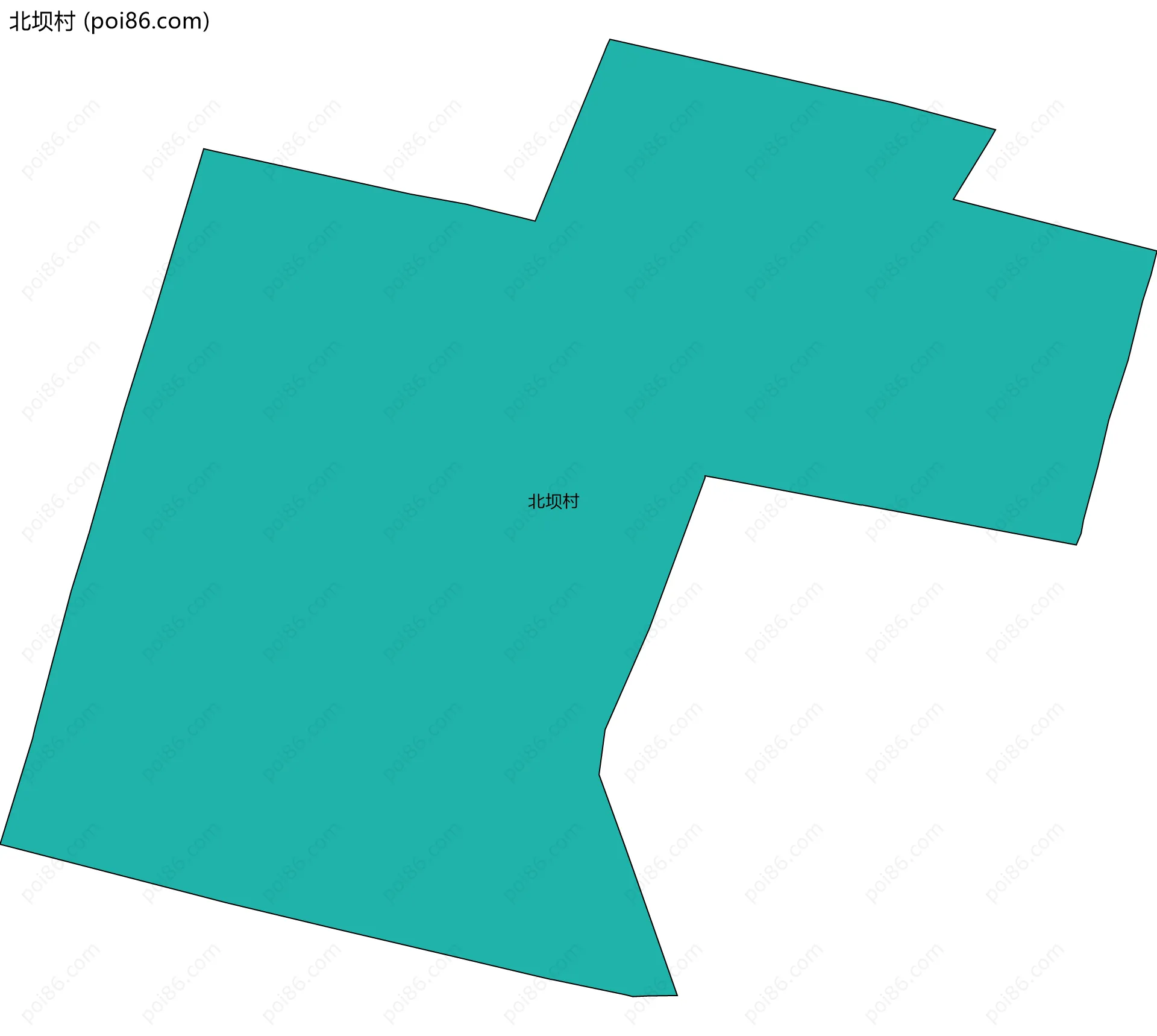 北坝村边界地图