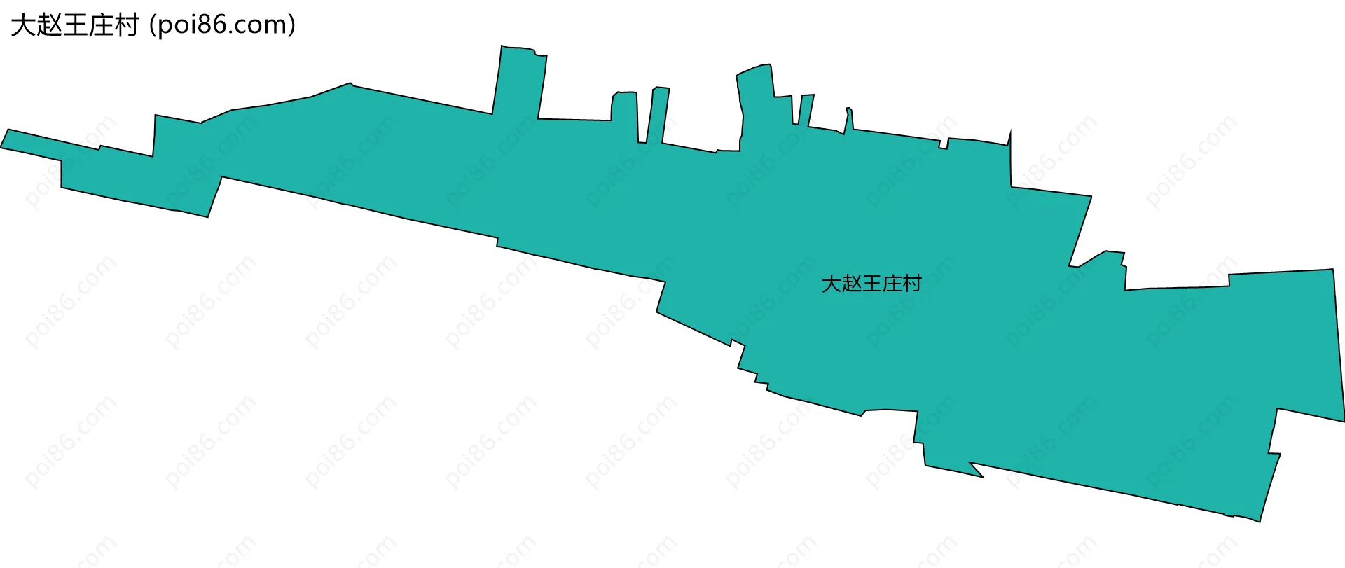 大赵王庄村边界地图