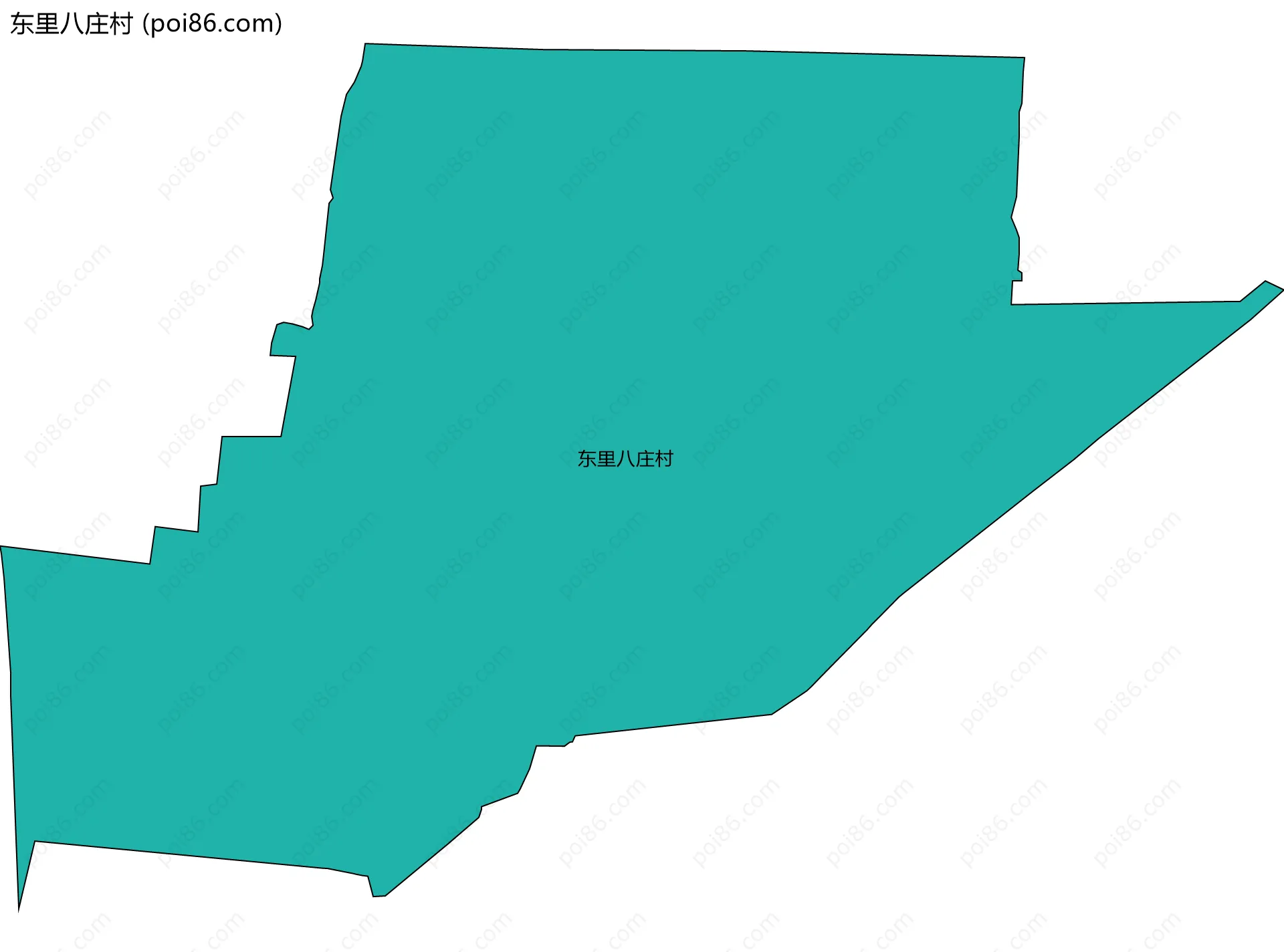 东里八庄村边界地图