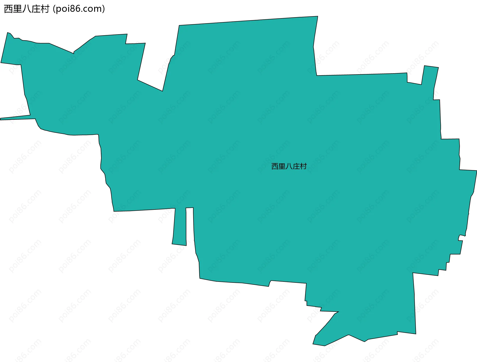 西里八庄村边界地图