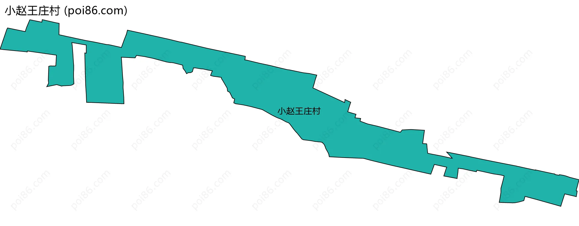 小赵王庄村边界地图