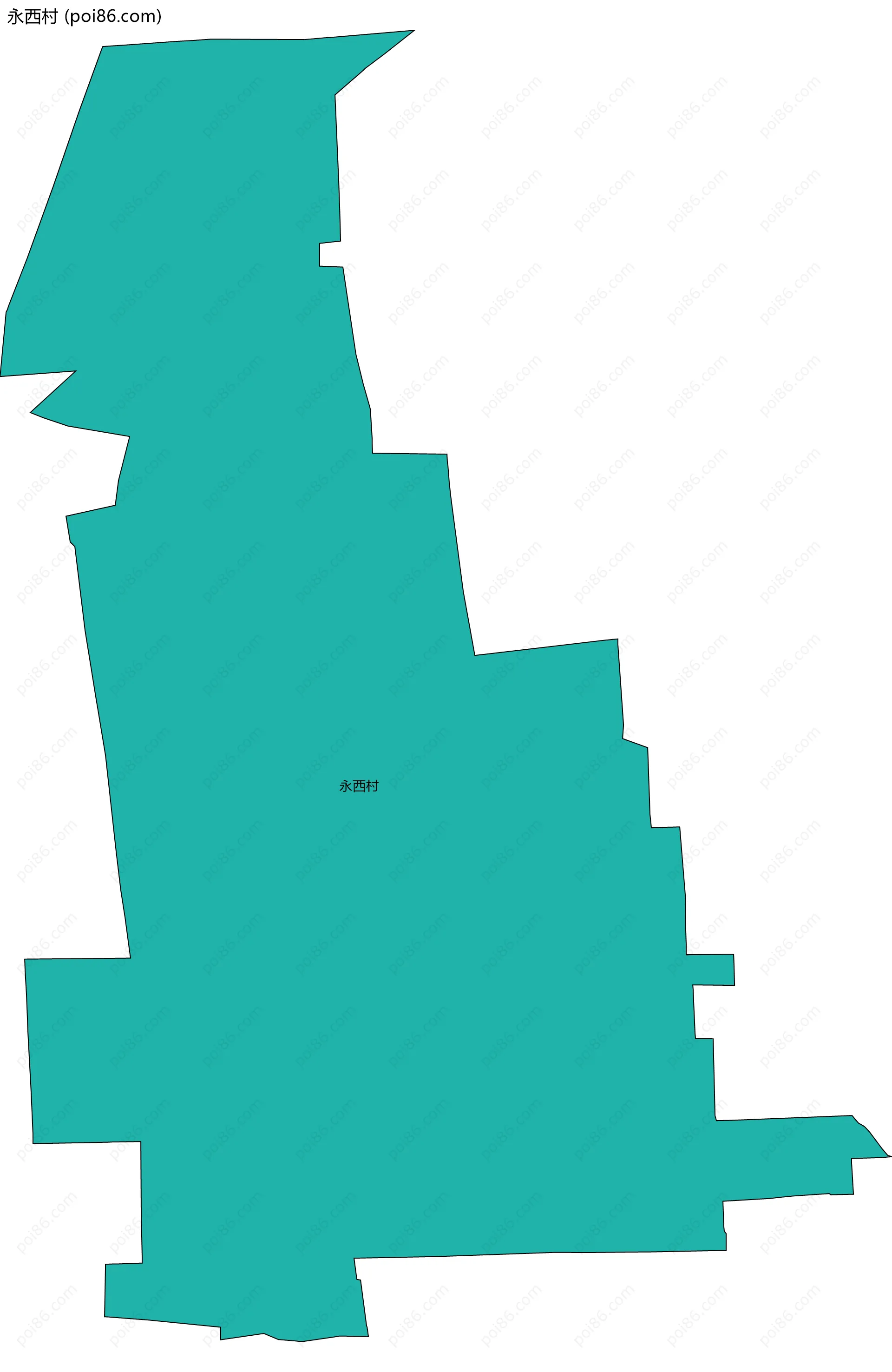永西村边界地图
