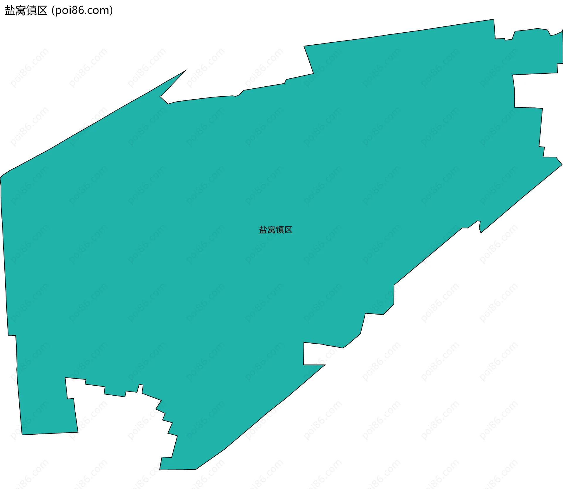 盐窝镇区边界地图