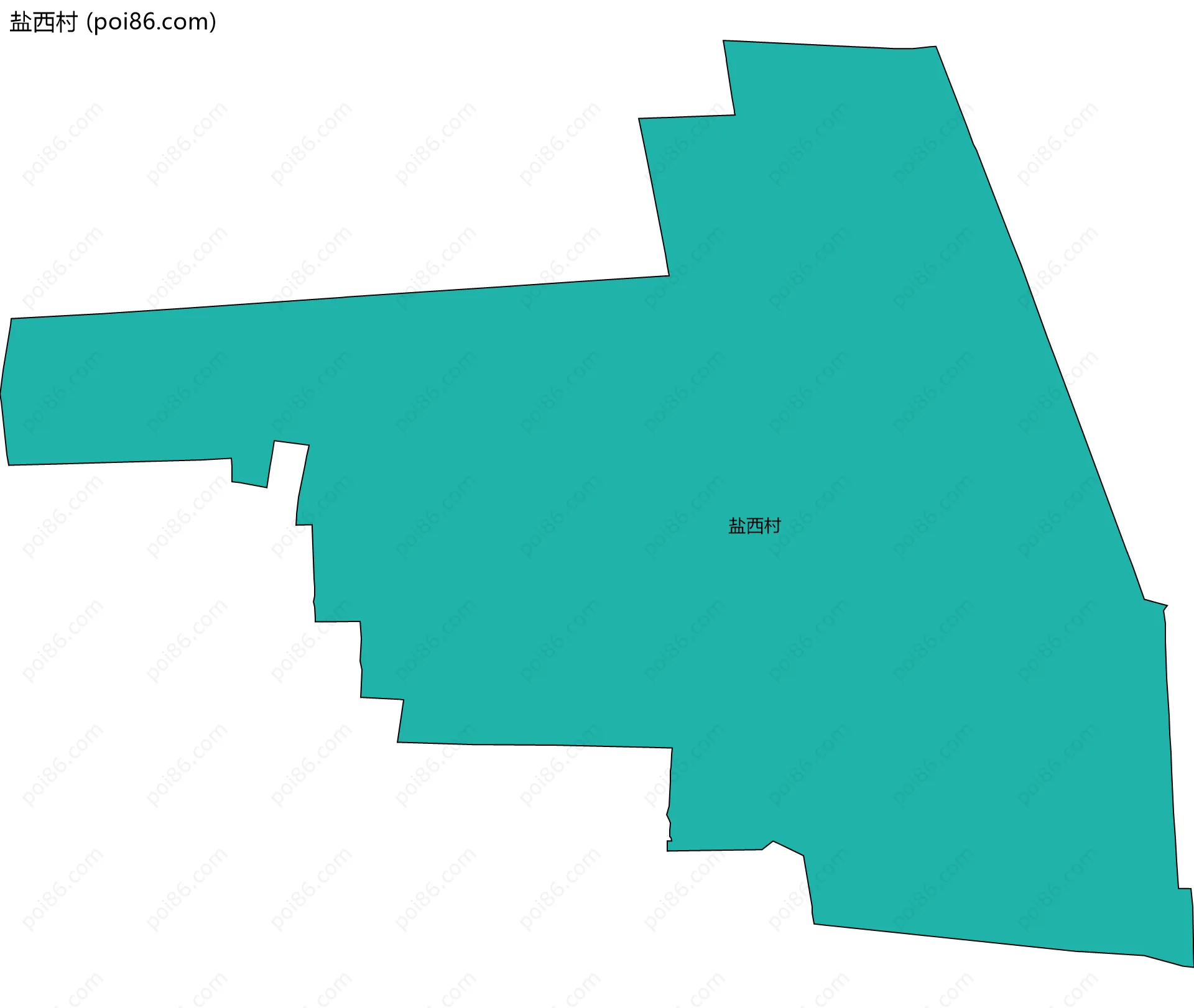 盐西村边界地图