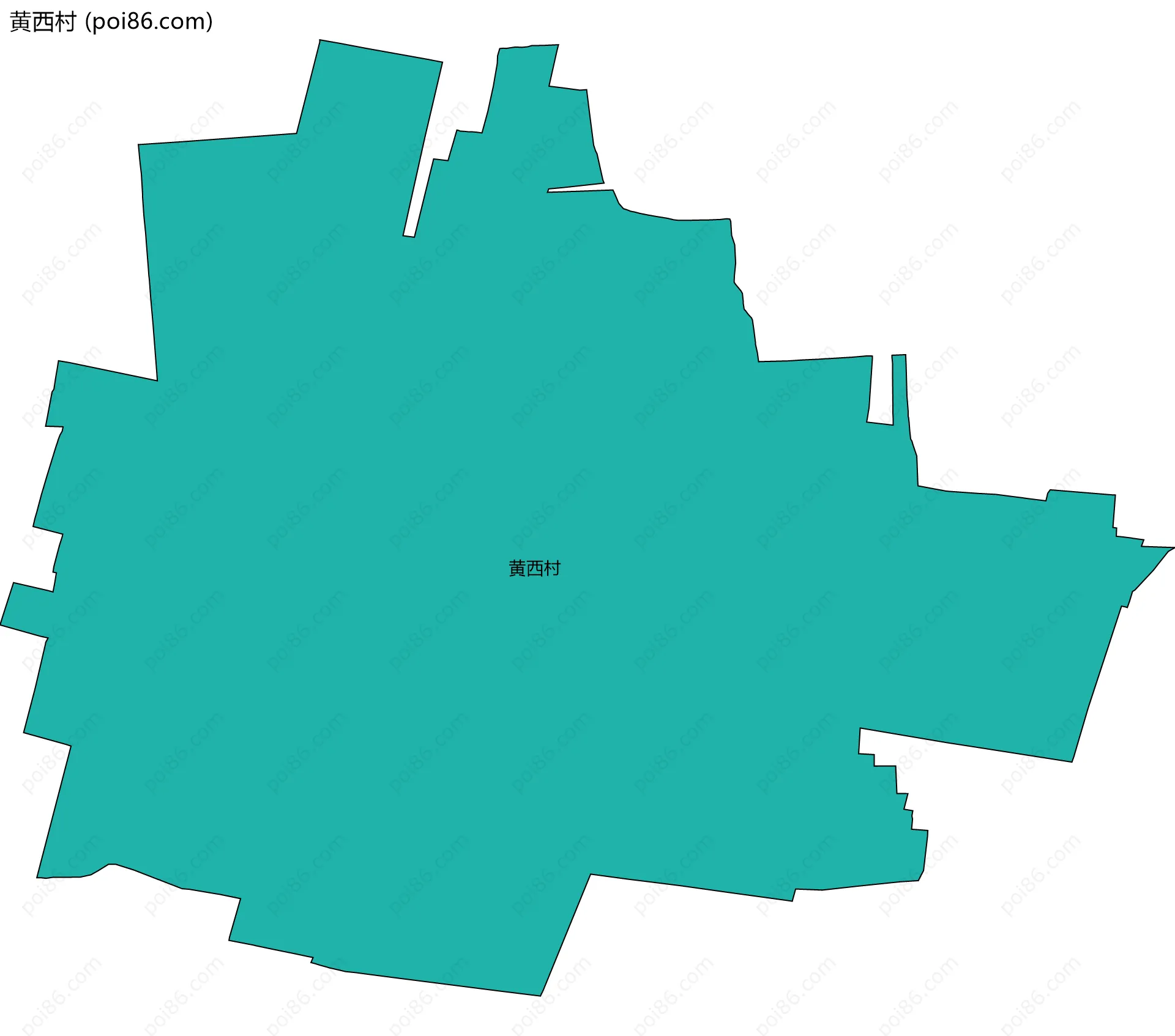 黄西村边界地图