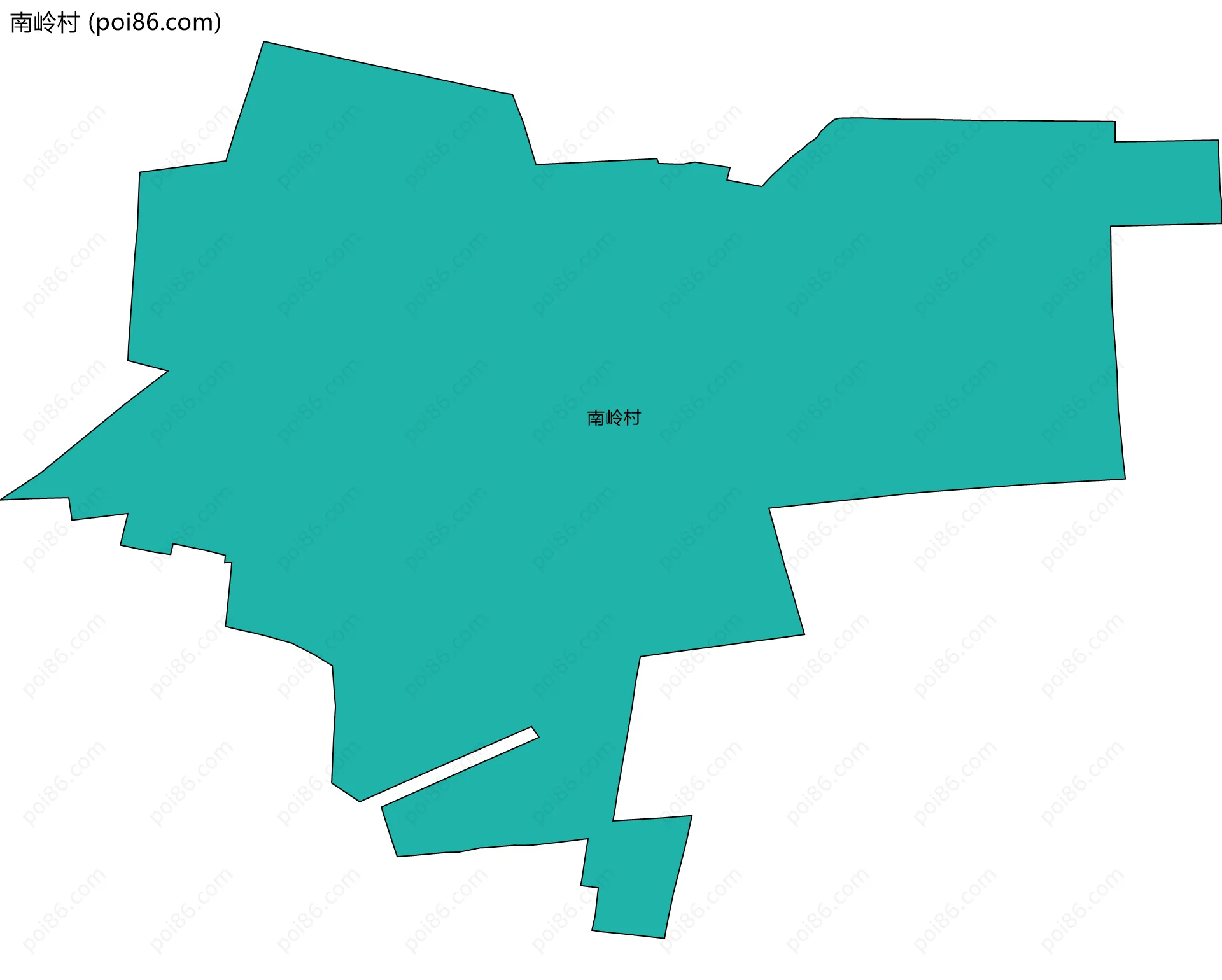 南岭村边界地图