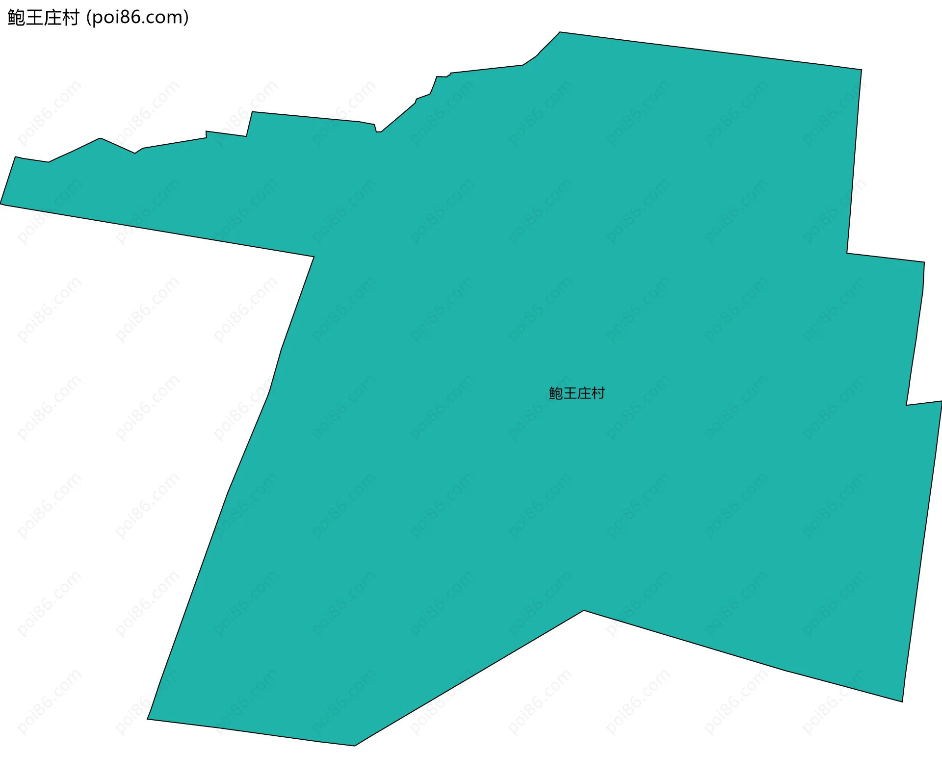 鲍王庄村边界地图