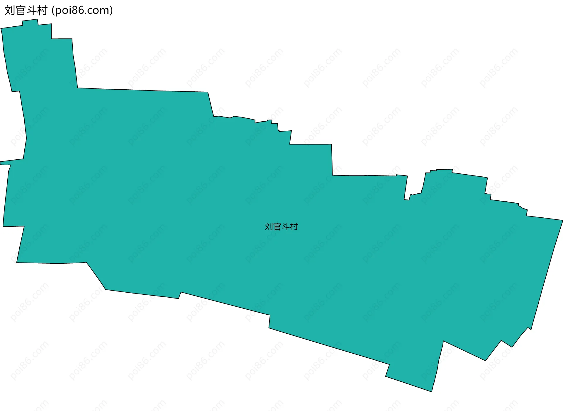 刘官斗村边界地图