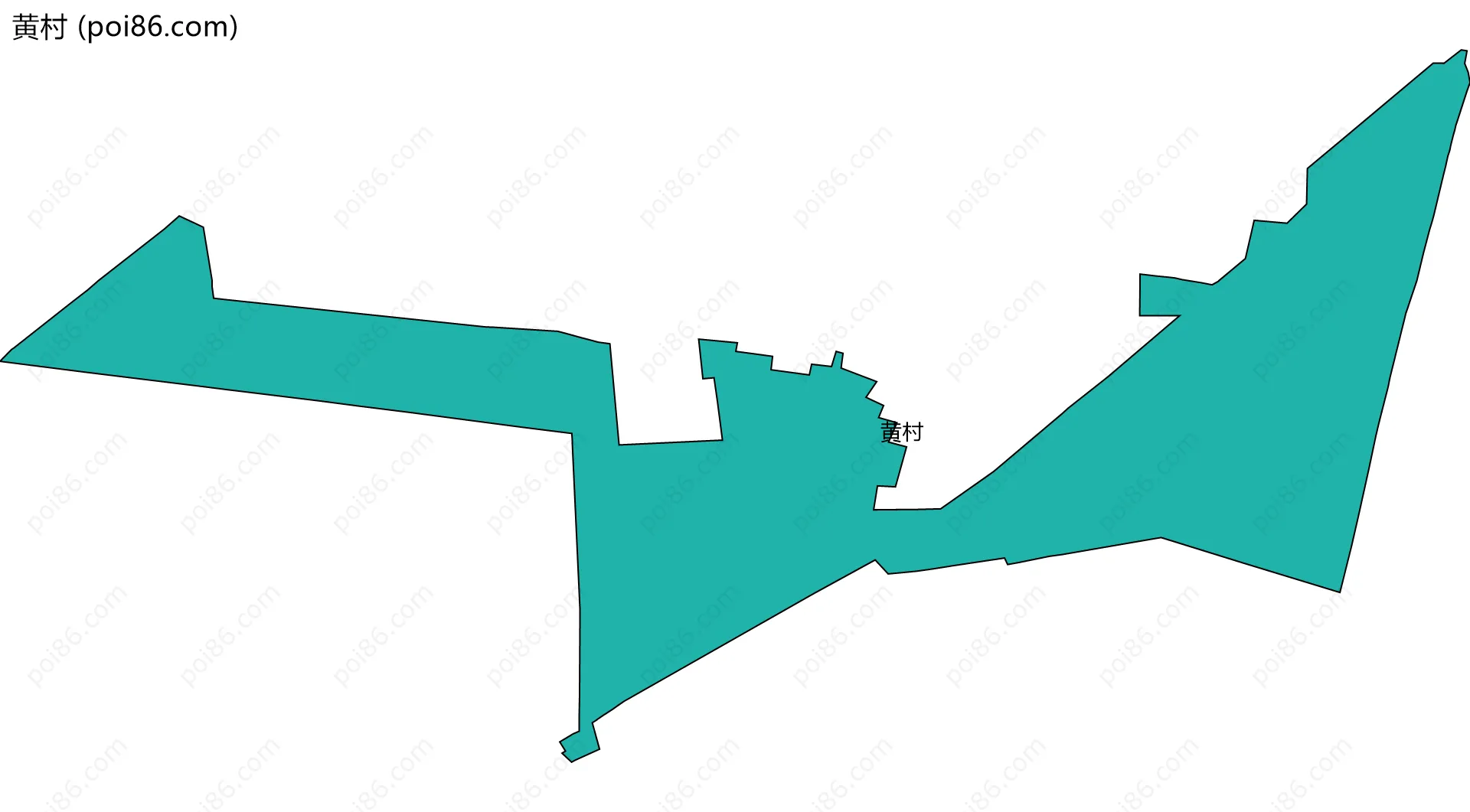 黄村边界地图