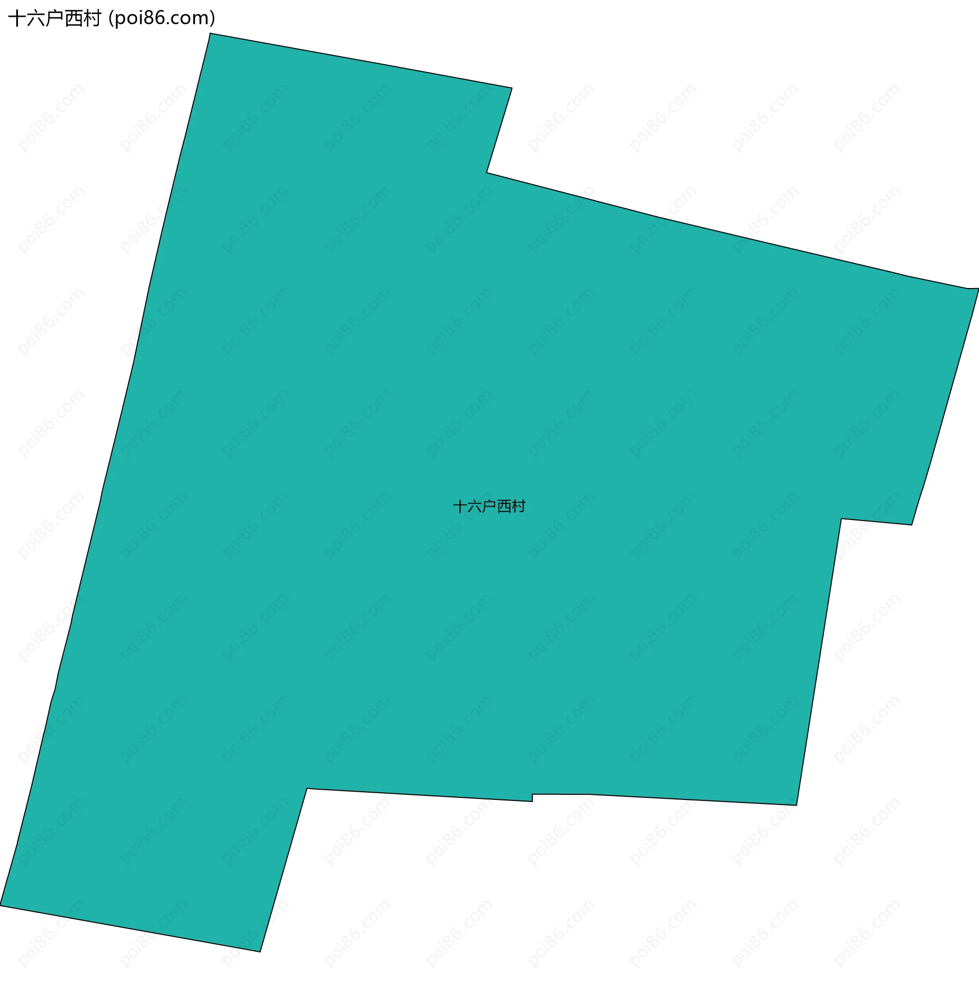 十六户西村边界地图