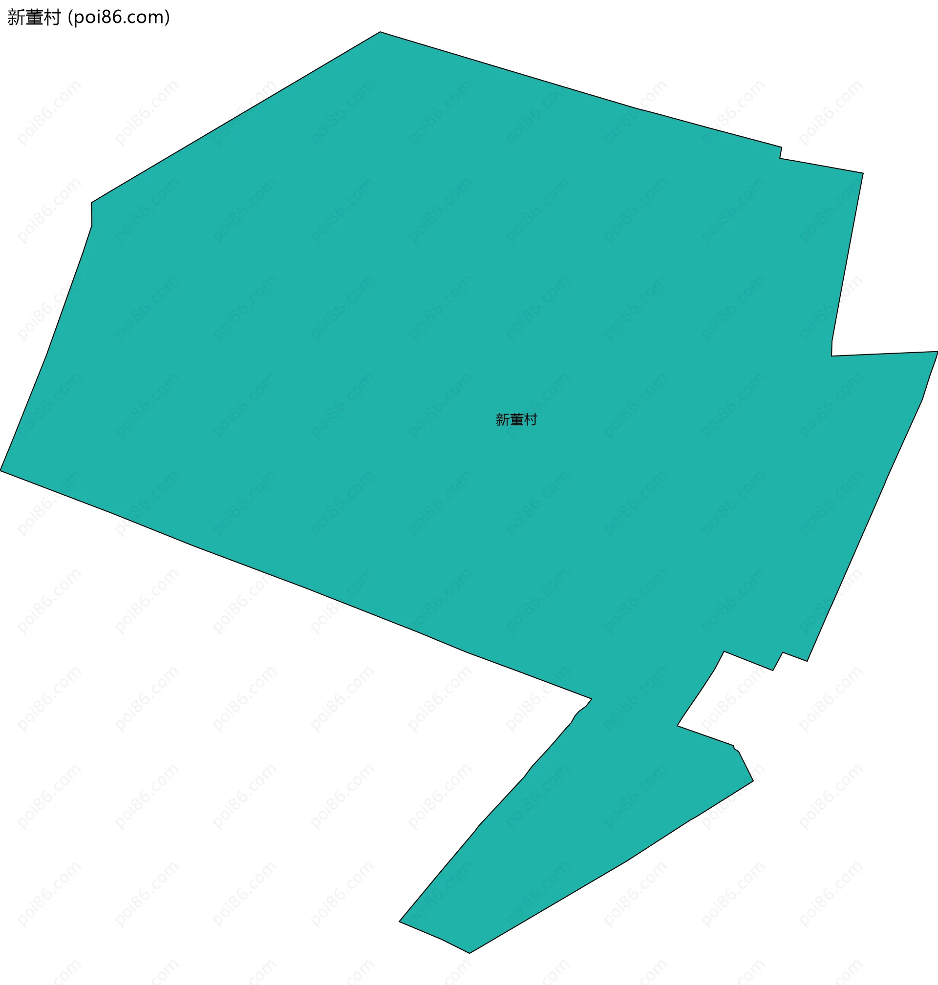 新董村边界地图