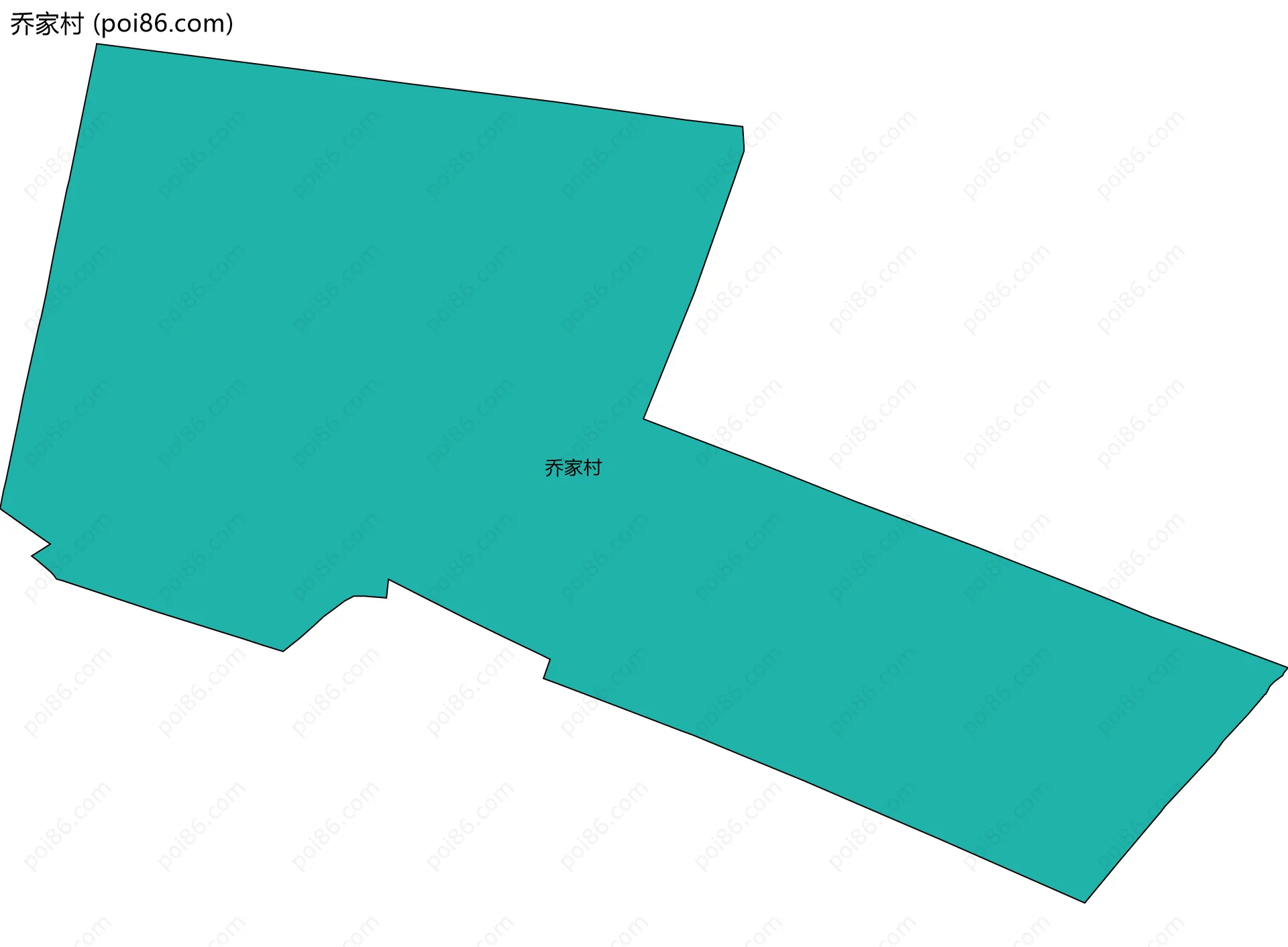 乔家村边界地图