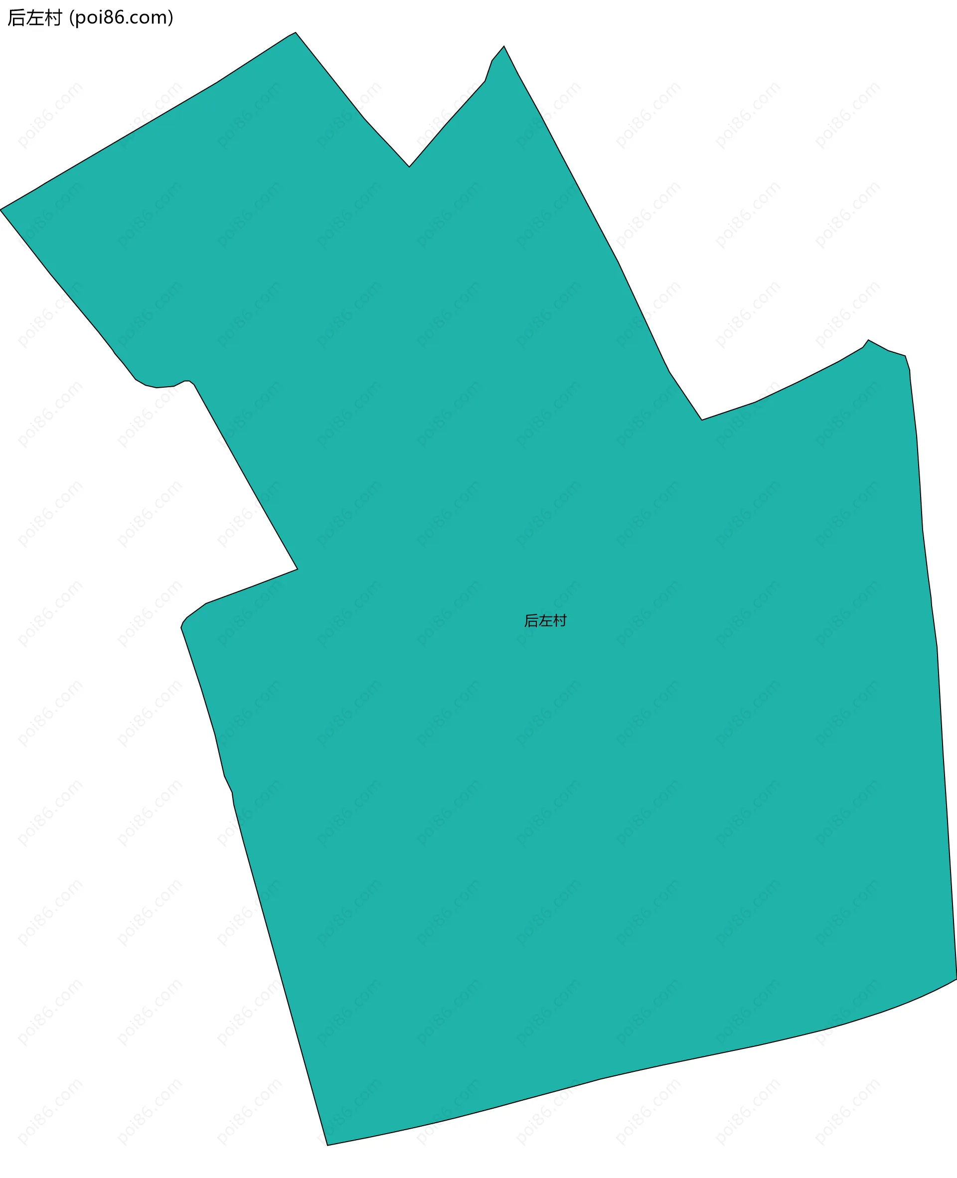 后左村边界地图