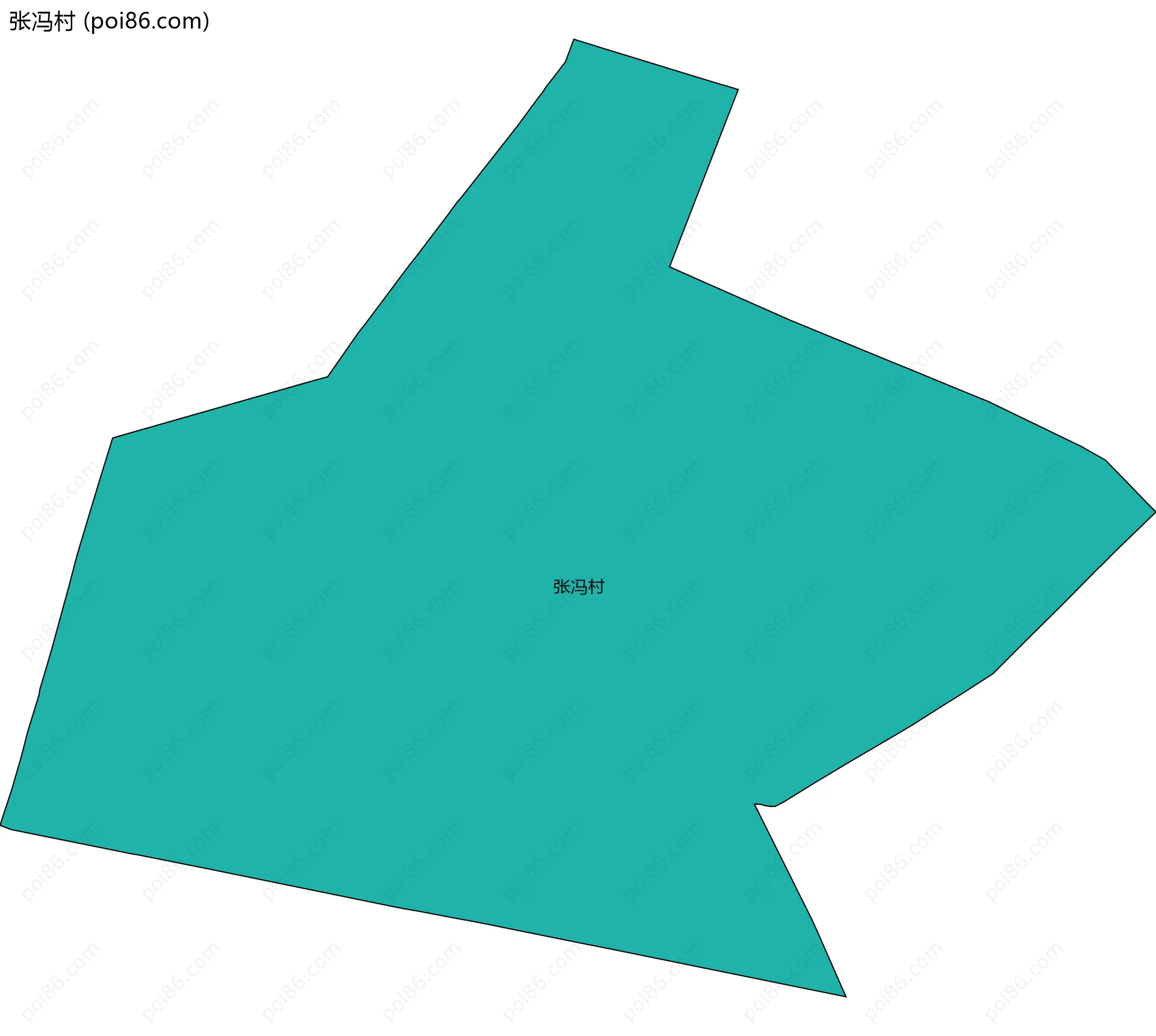 张冯村边界地图