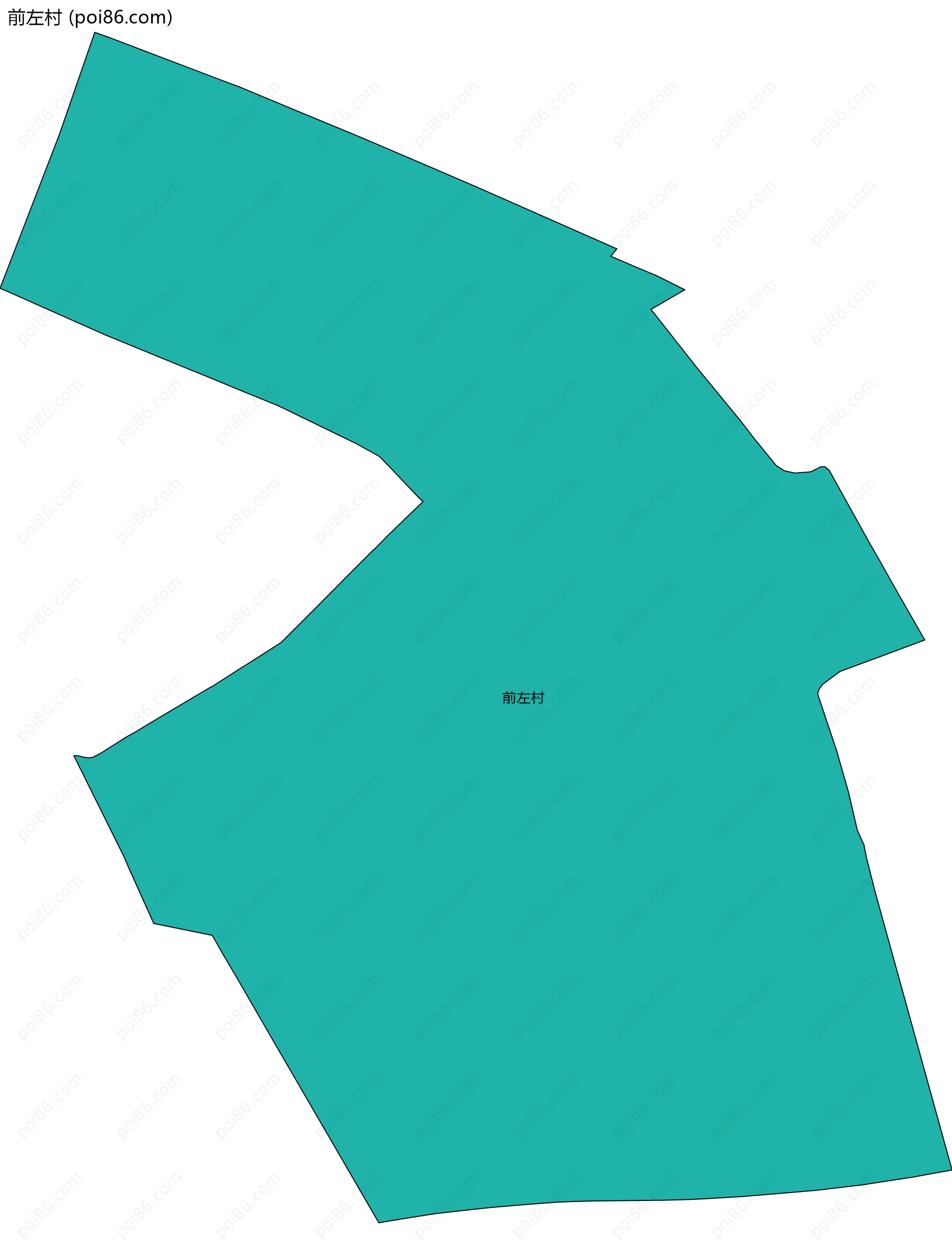 前左村边界地图