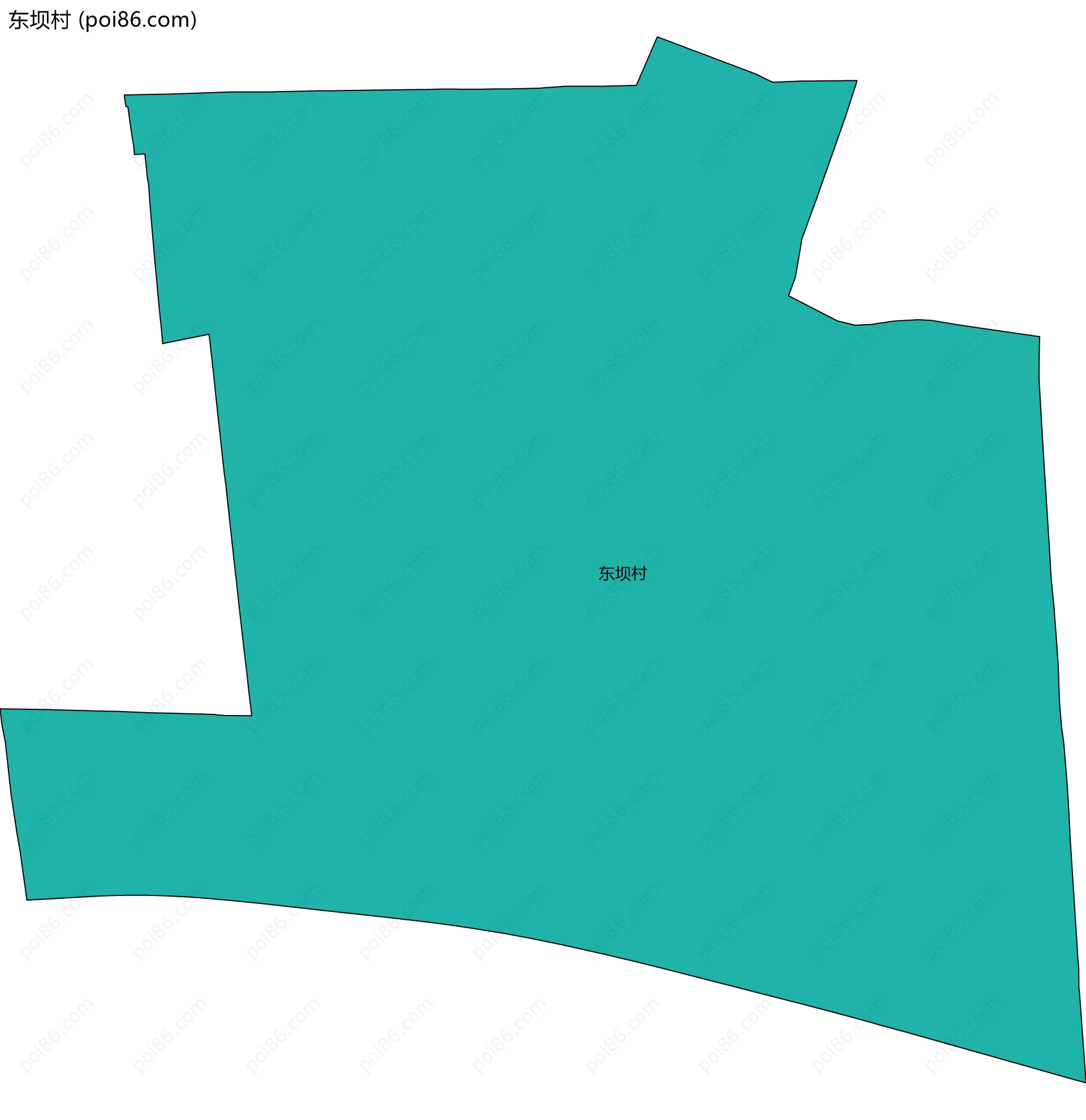 东坝村边界地图