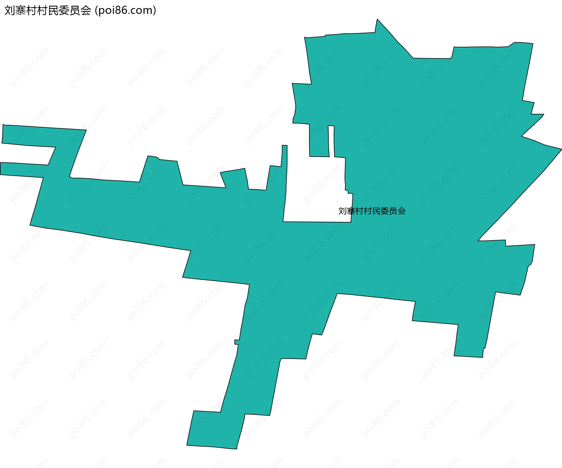 刘寨村村民委员会边界地图