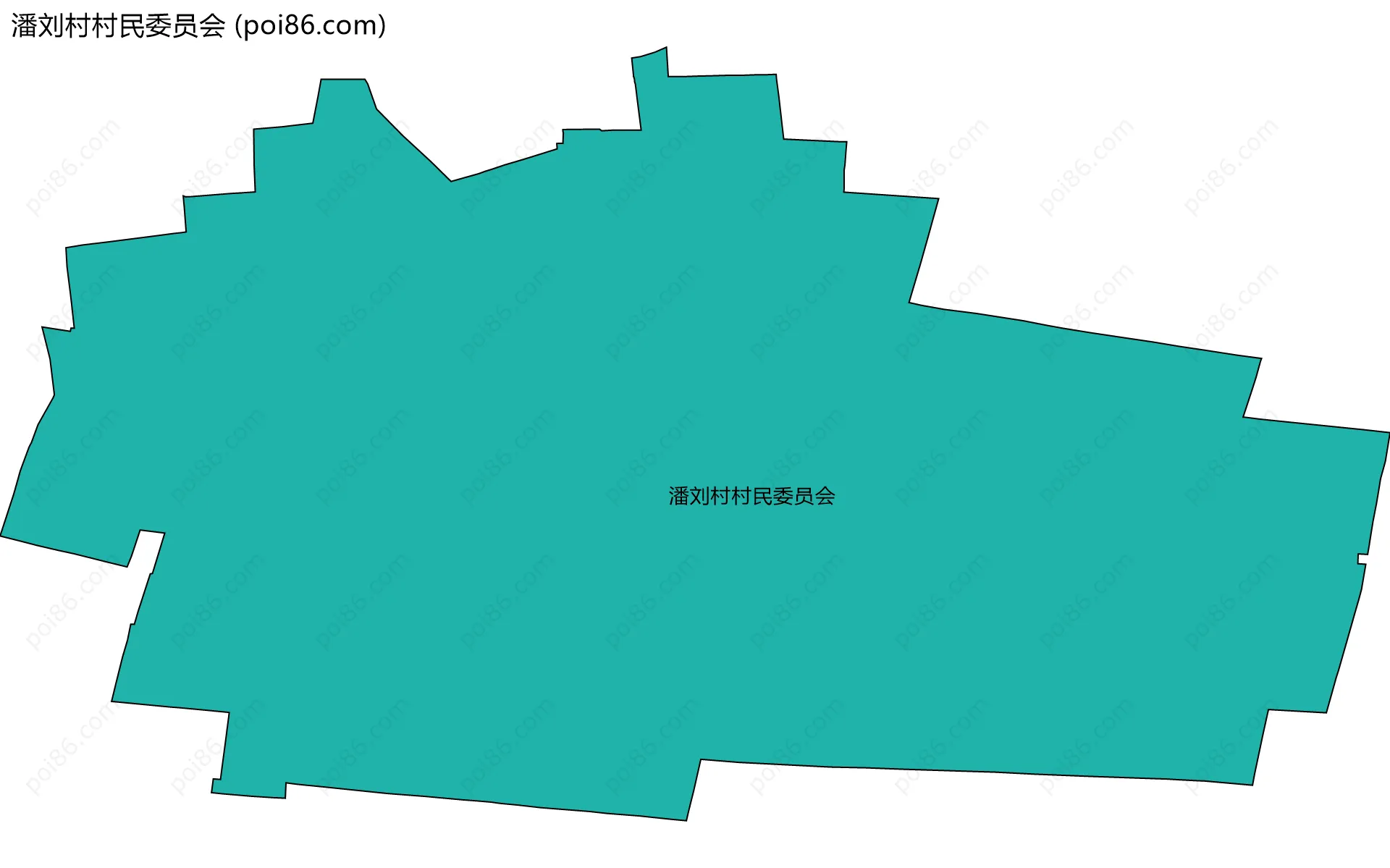潘刘村村民委员会边界地图