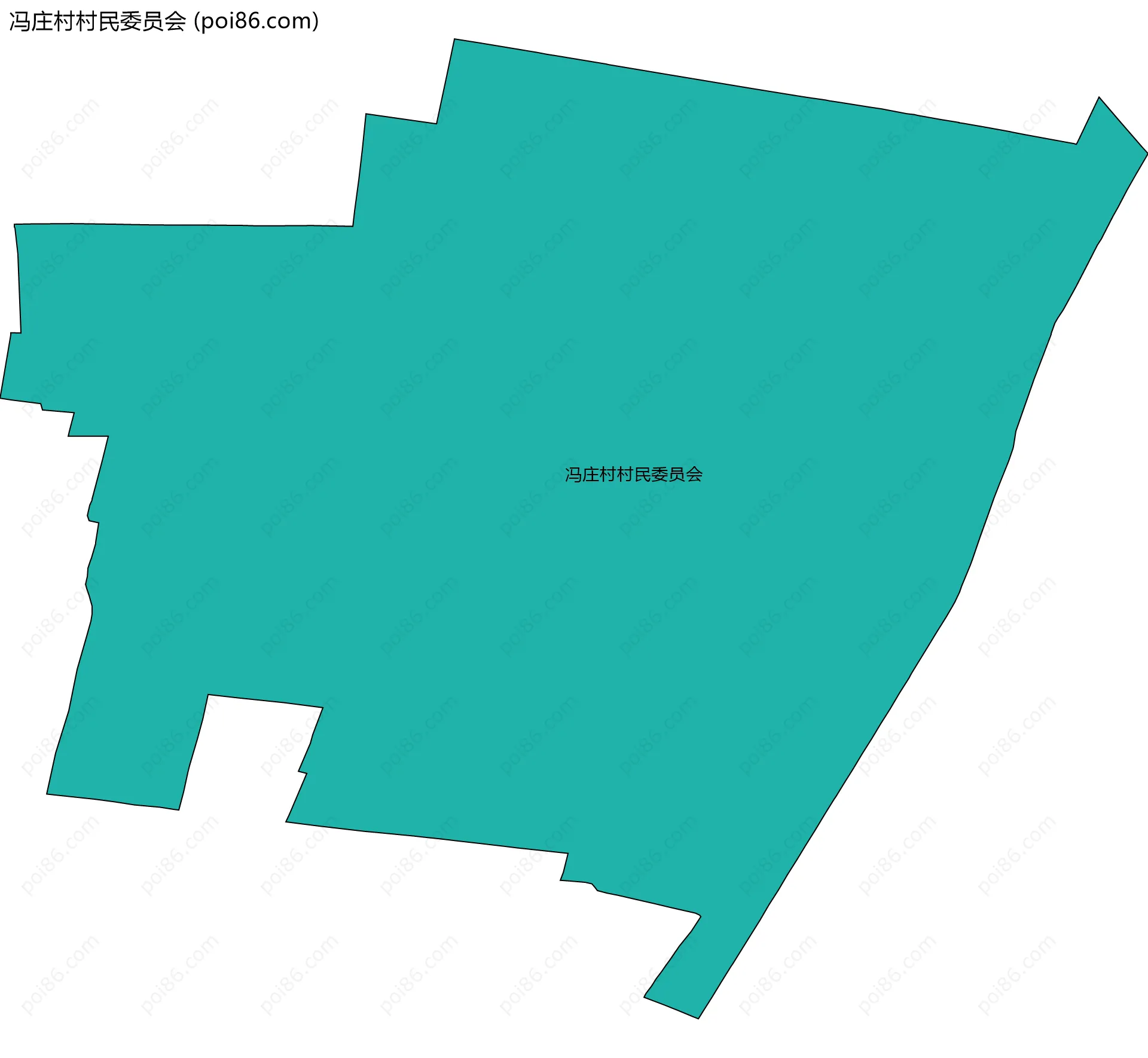 冯庄村村民委员会边界地图