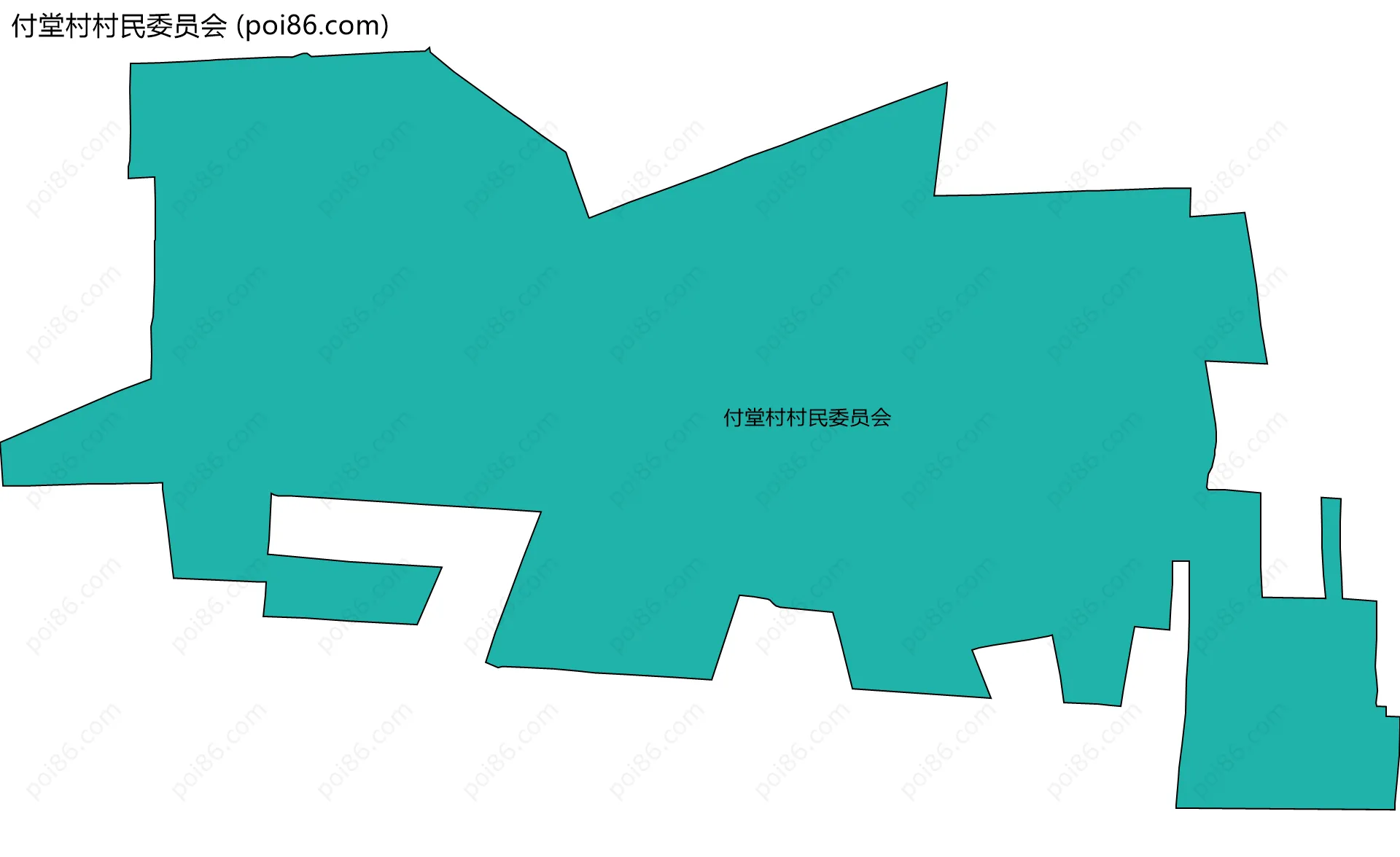 付堂村村民委员会边界地图