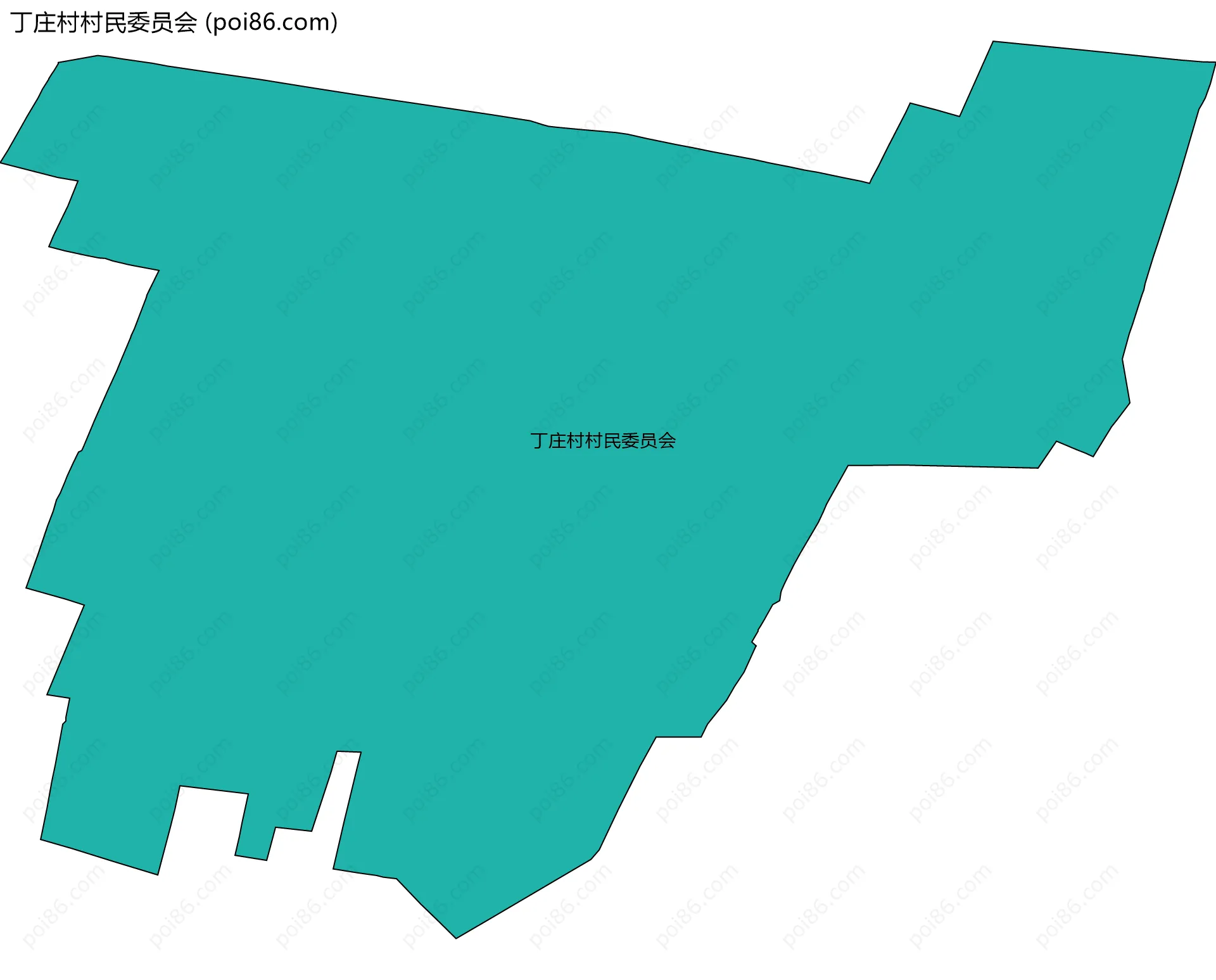 丁庄村村民委员会边界地图