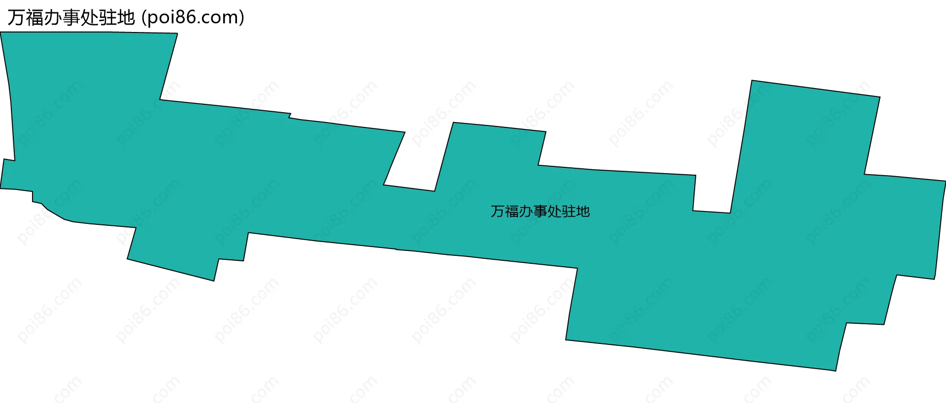 万福办事处驻地边界地图