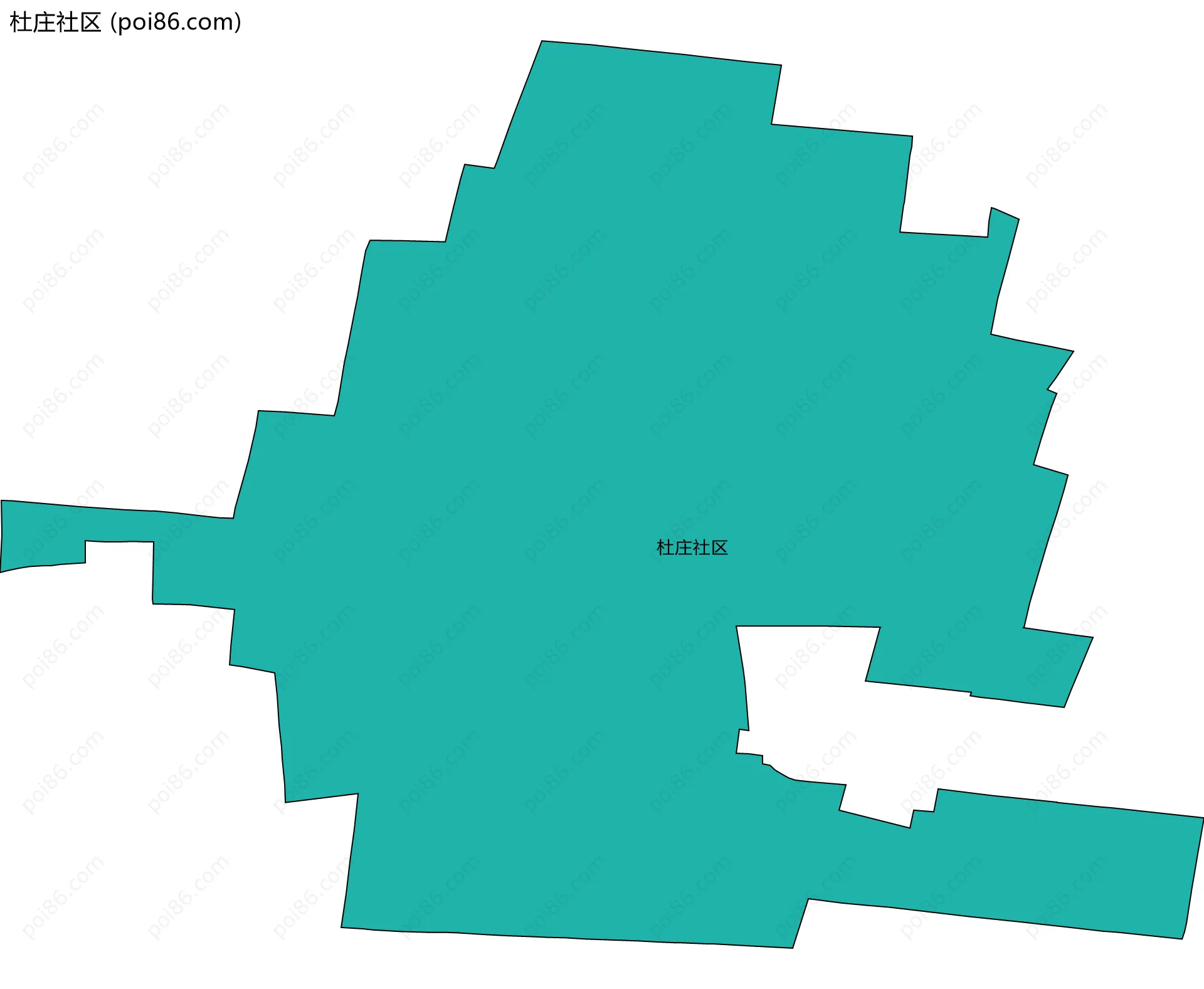 杜庄社区边界地图