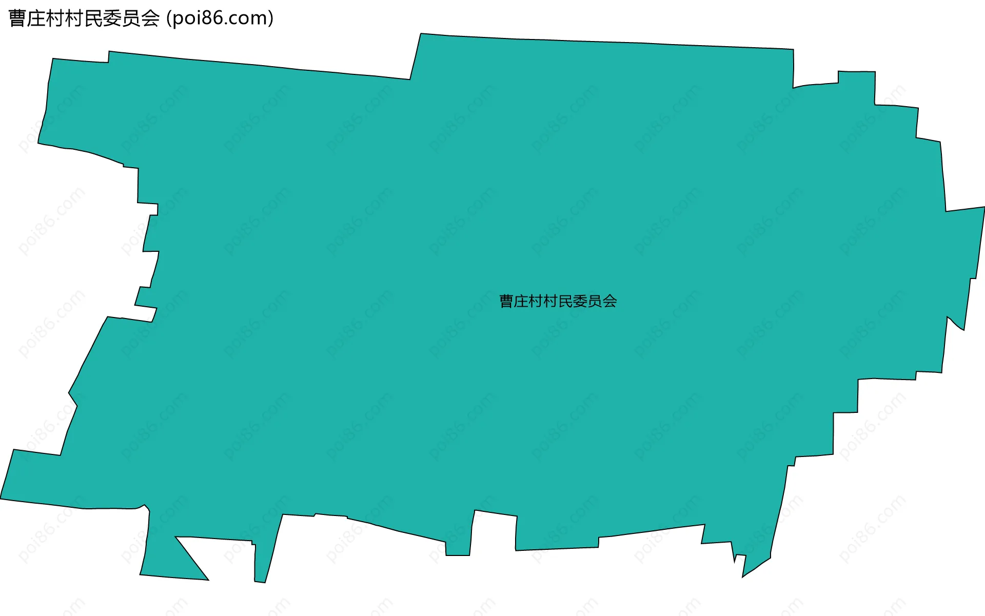 曹庄村村民委员会边界地图