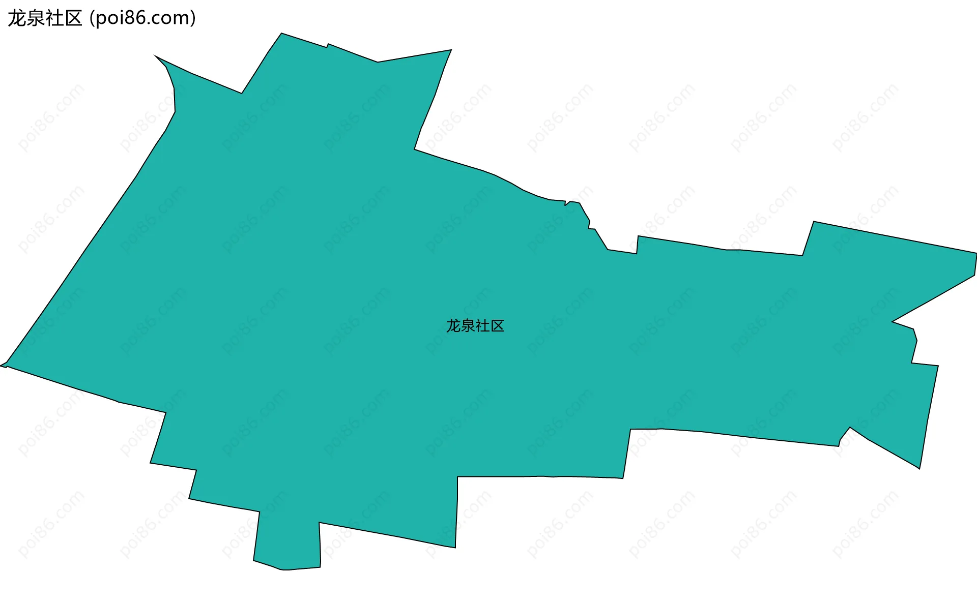 龙泉社区边界地图