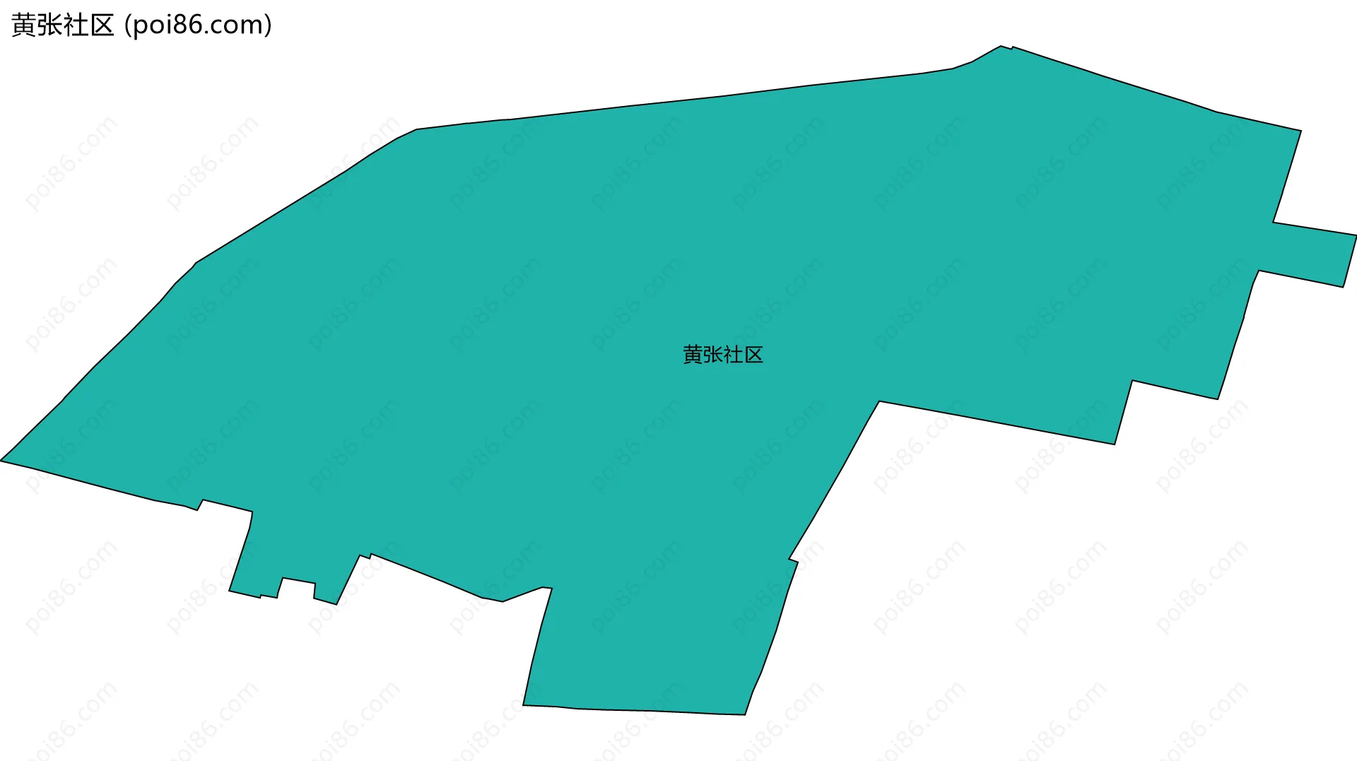 黄张社区边界地图