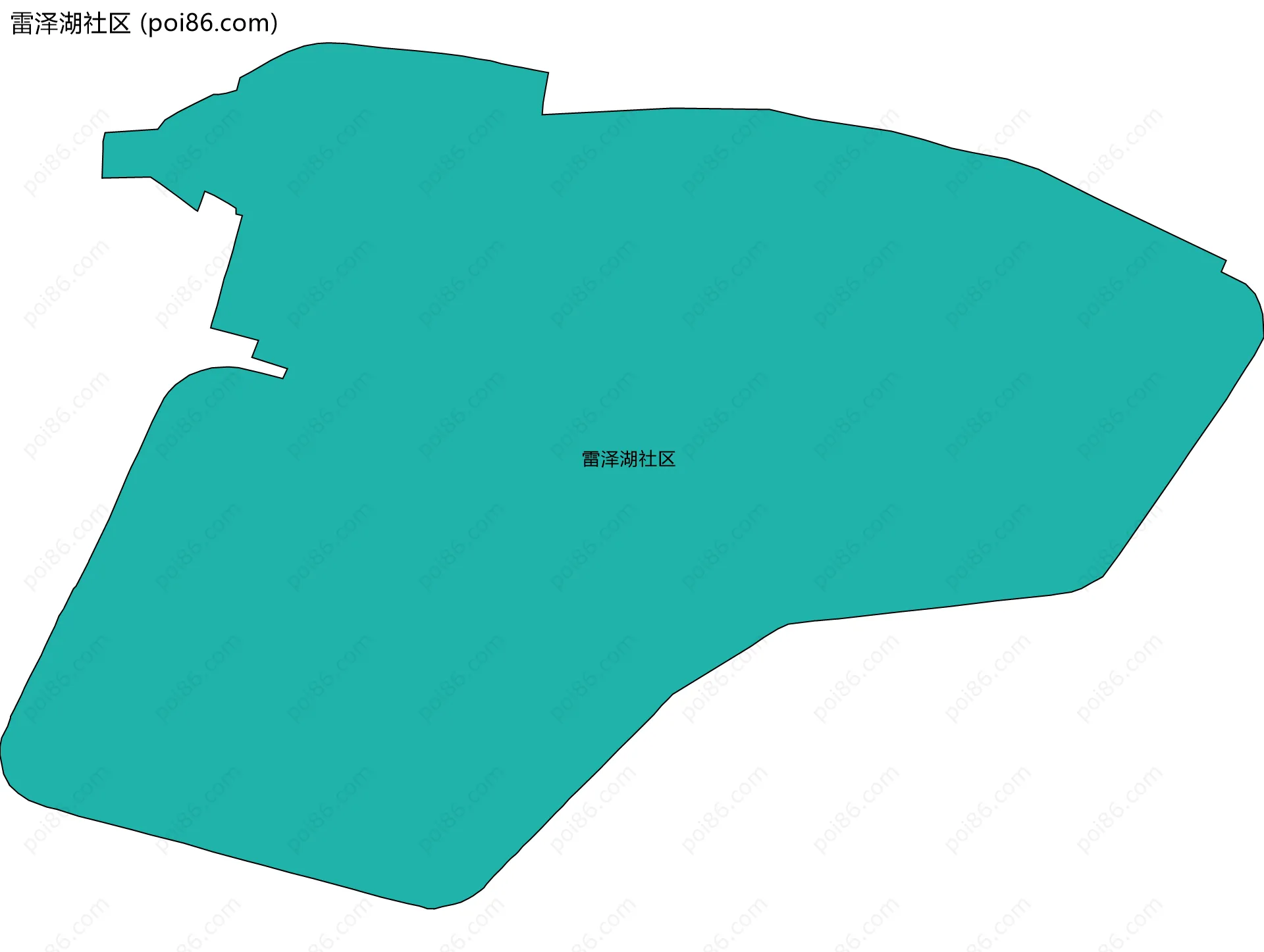雷泽湖社区边界地图
