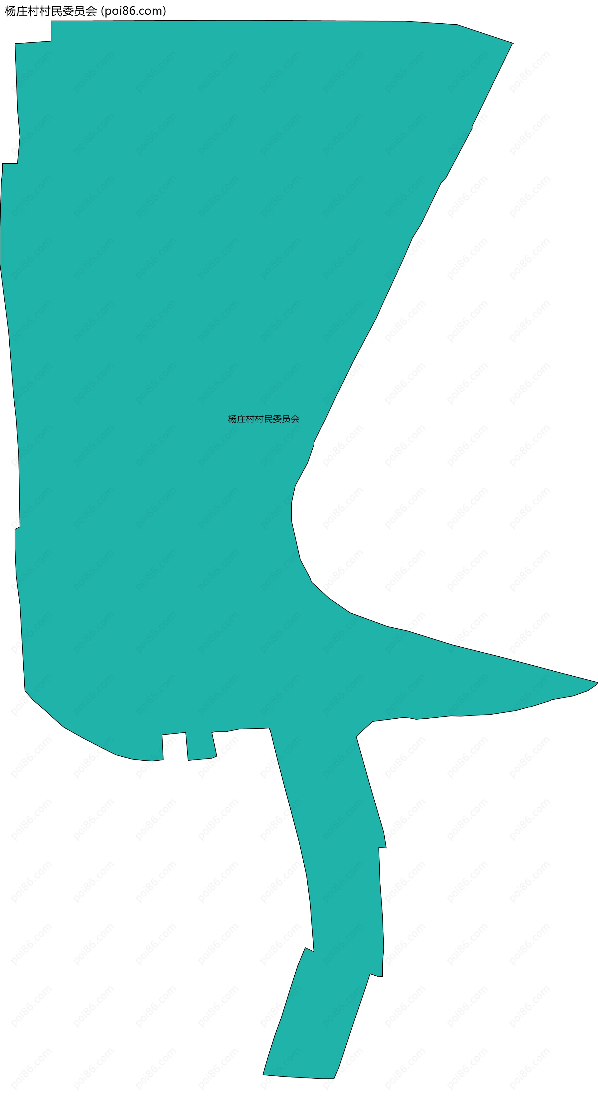 杨庄村村民委员会边界地图