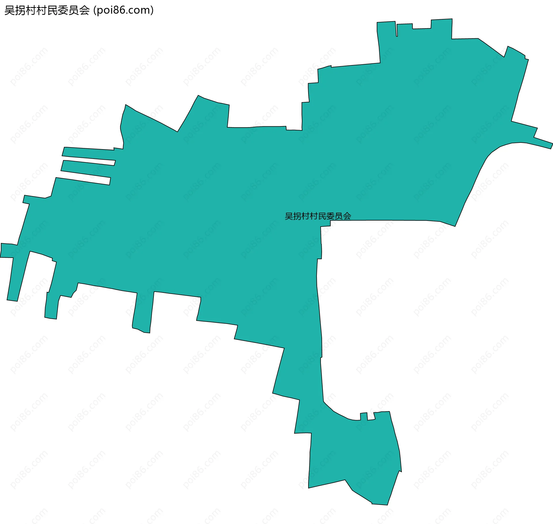 吴拐村村民委员会边界地图