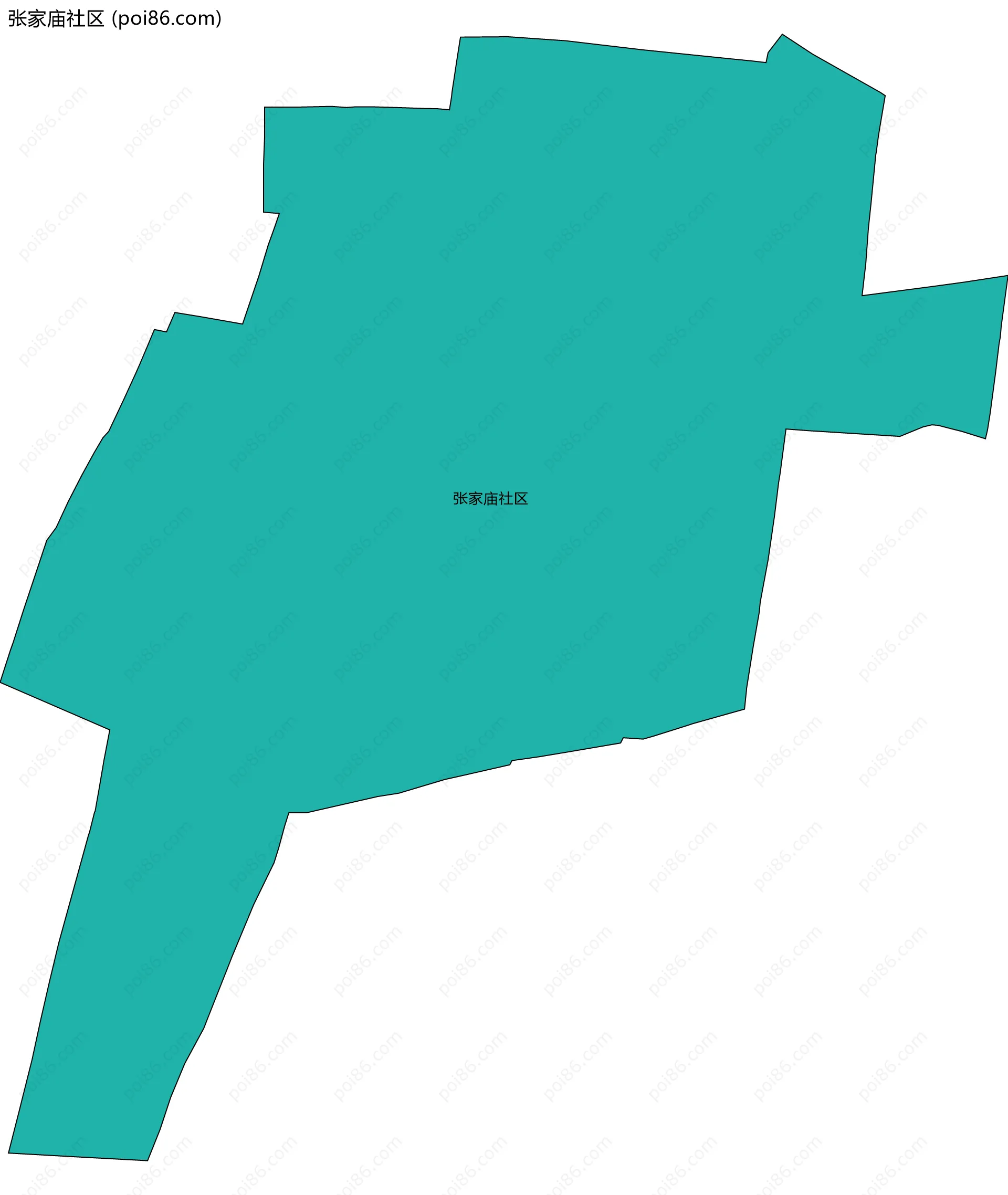 张家庙社区边界地图