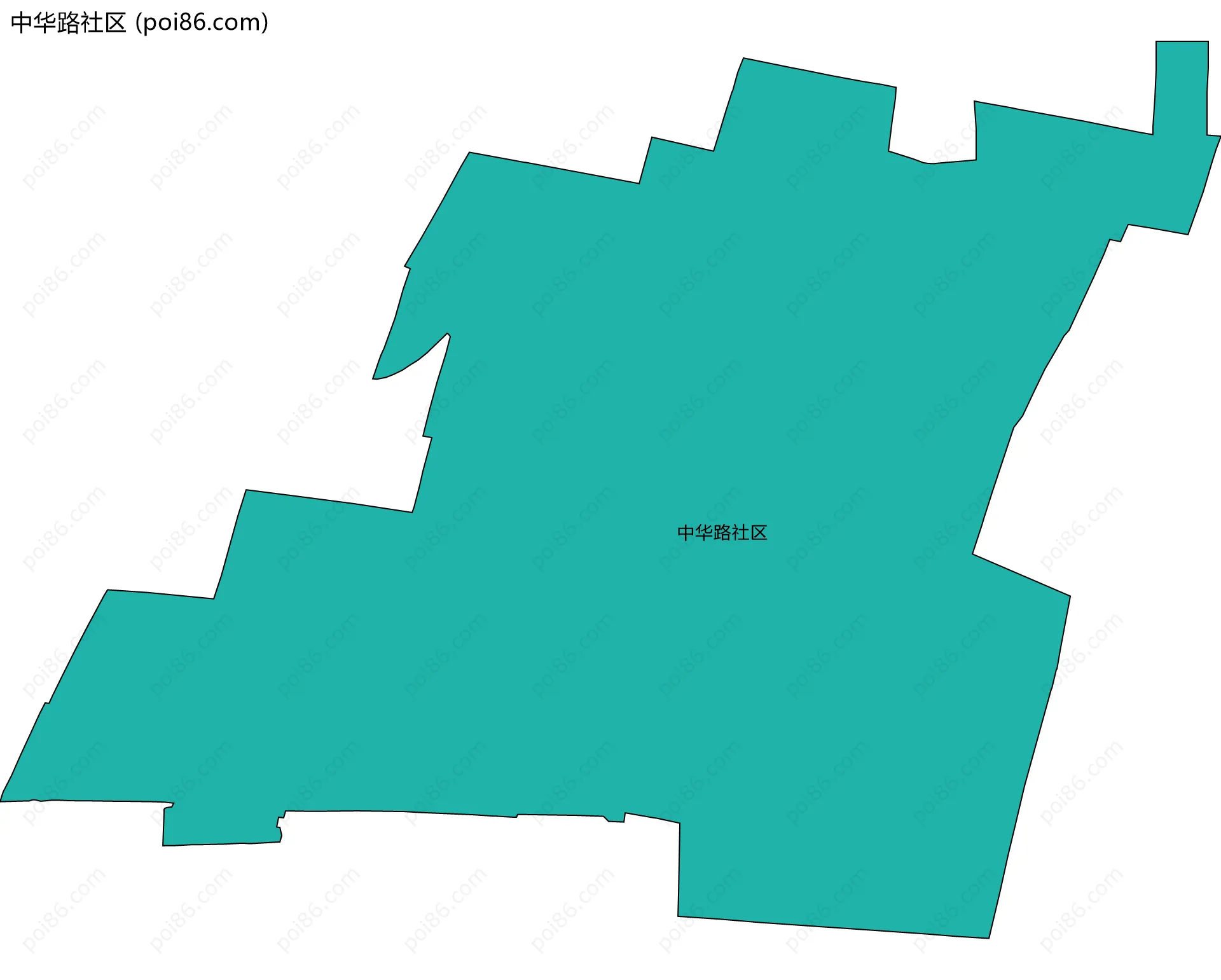 中华路社区边界地图