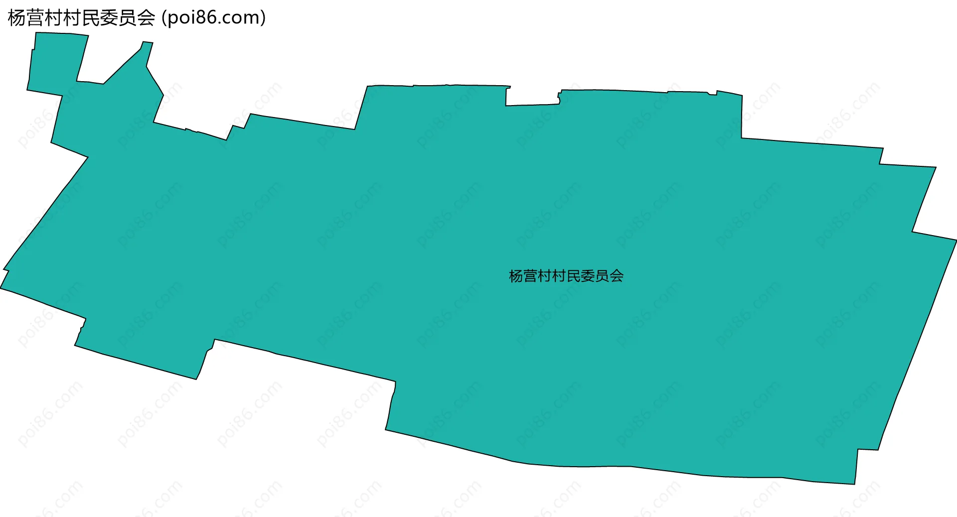 杨营村村民委员会边界地图
