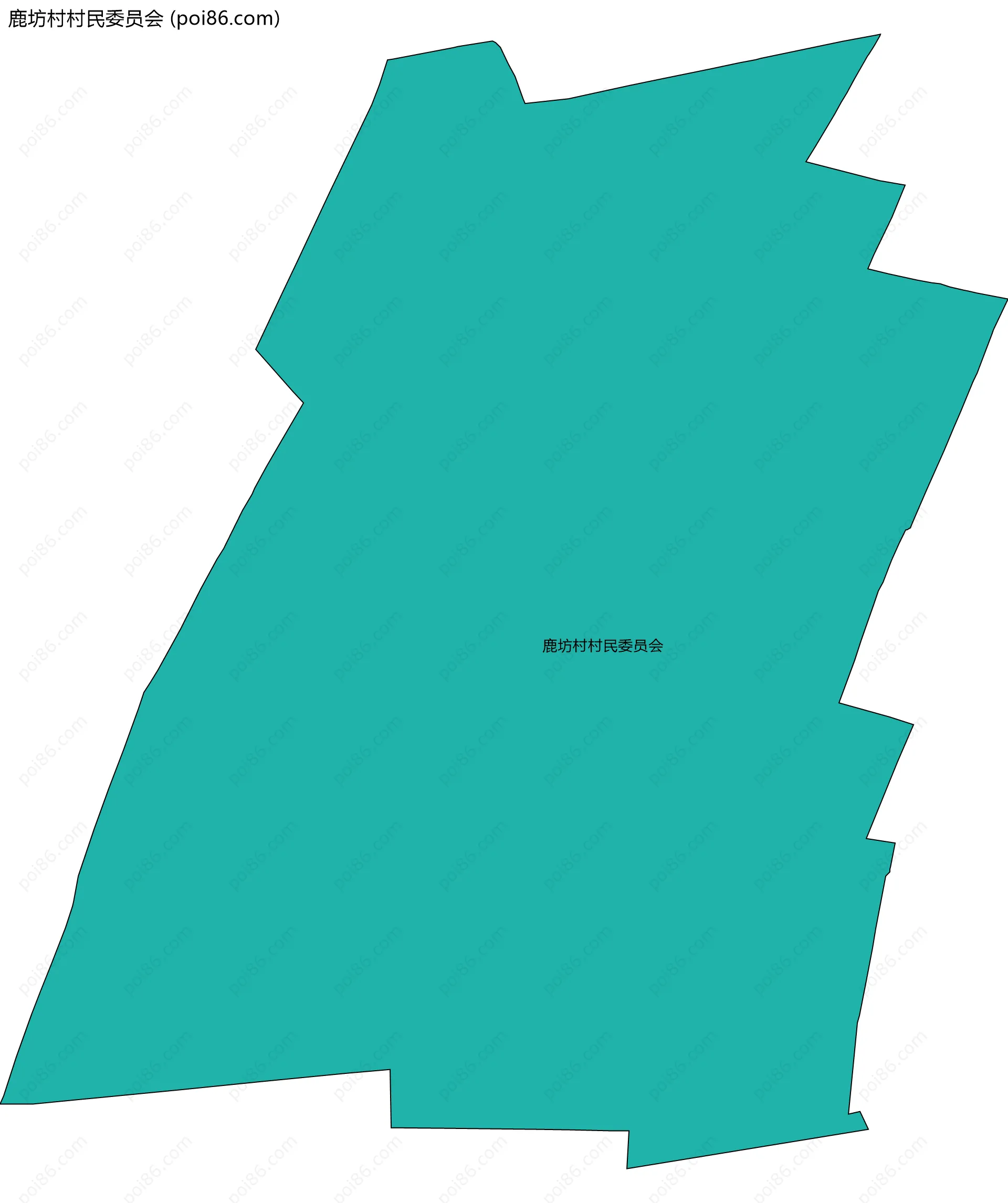 鹿坊村村民委员会边界地图