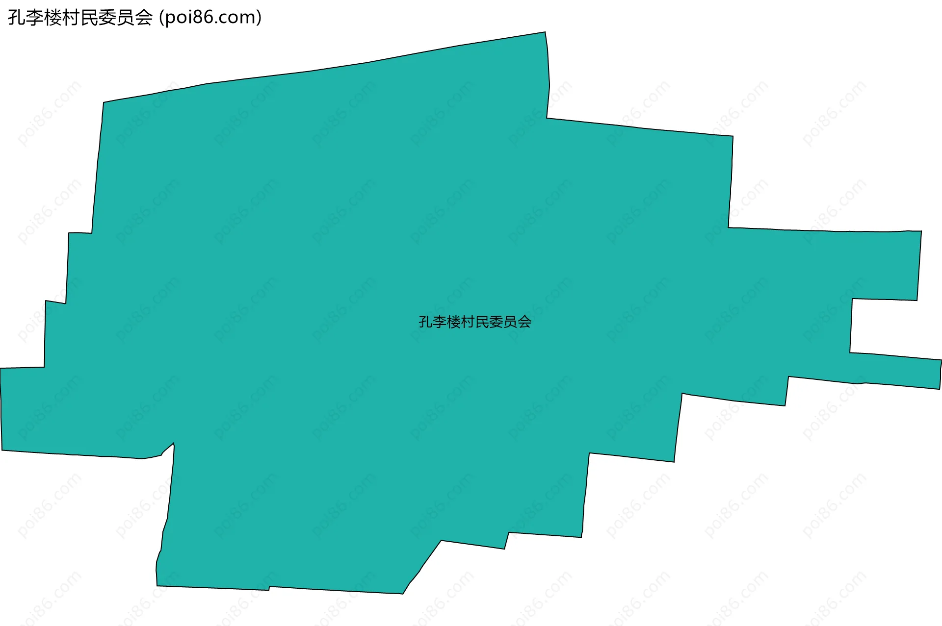 孔李楼村民委员会边界地图