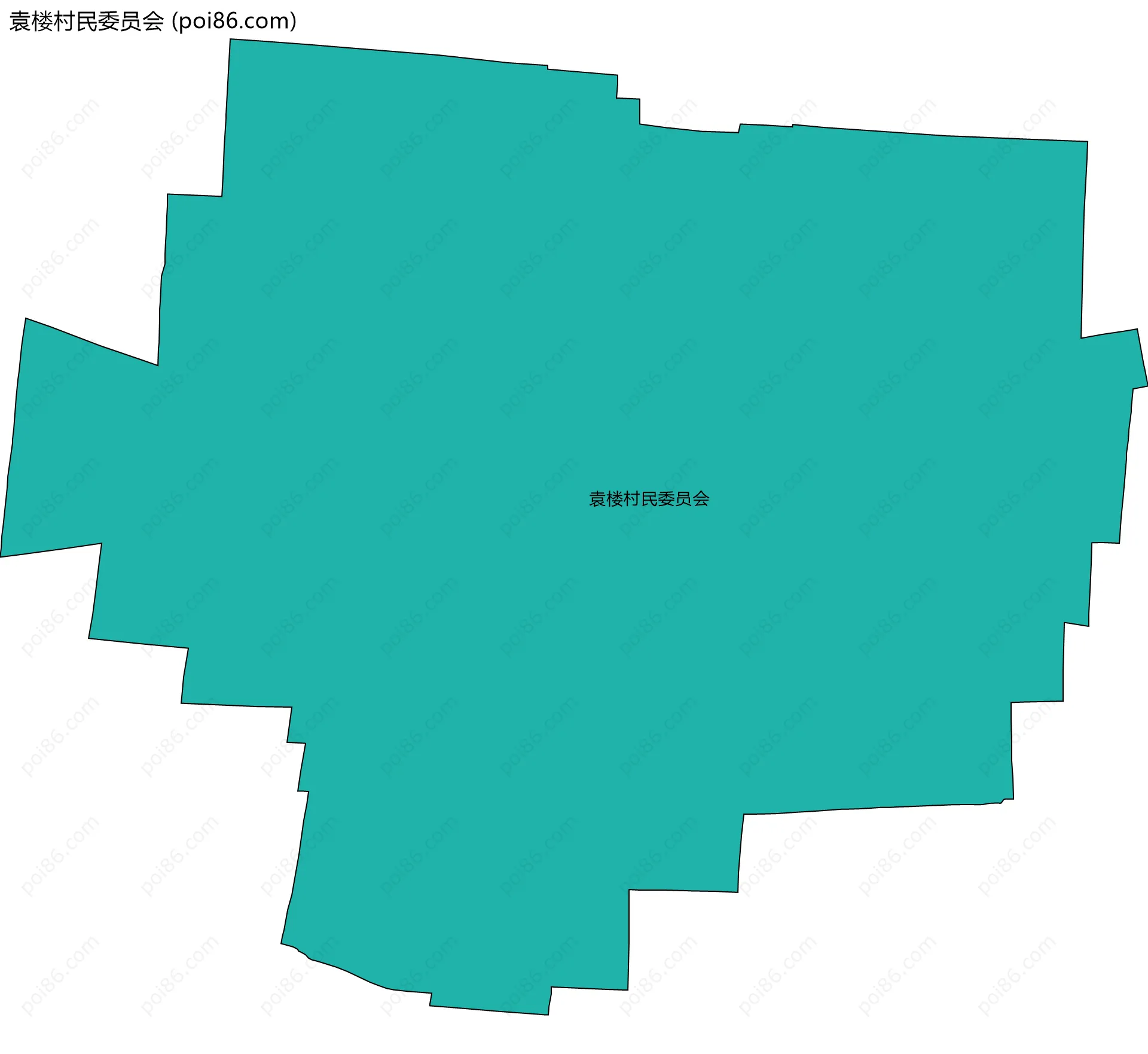 袁楼村民委员会边界地图