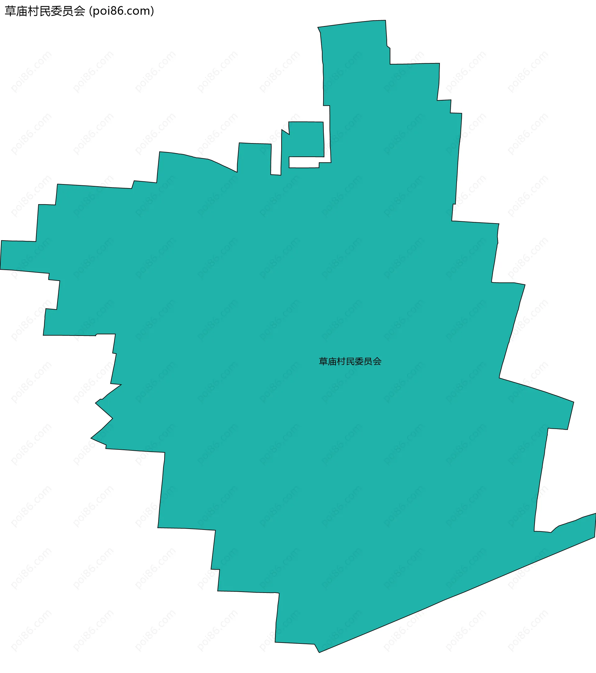 草庙村民委员会边界地图