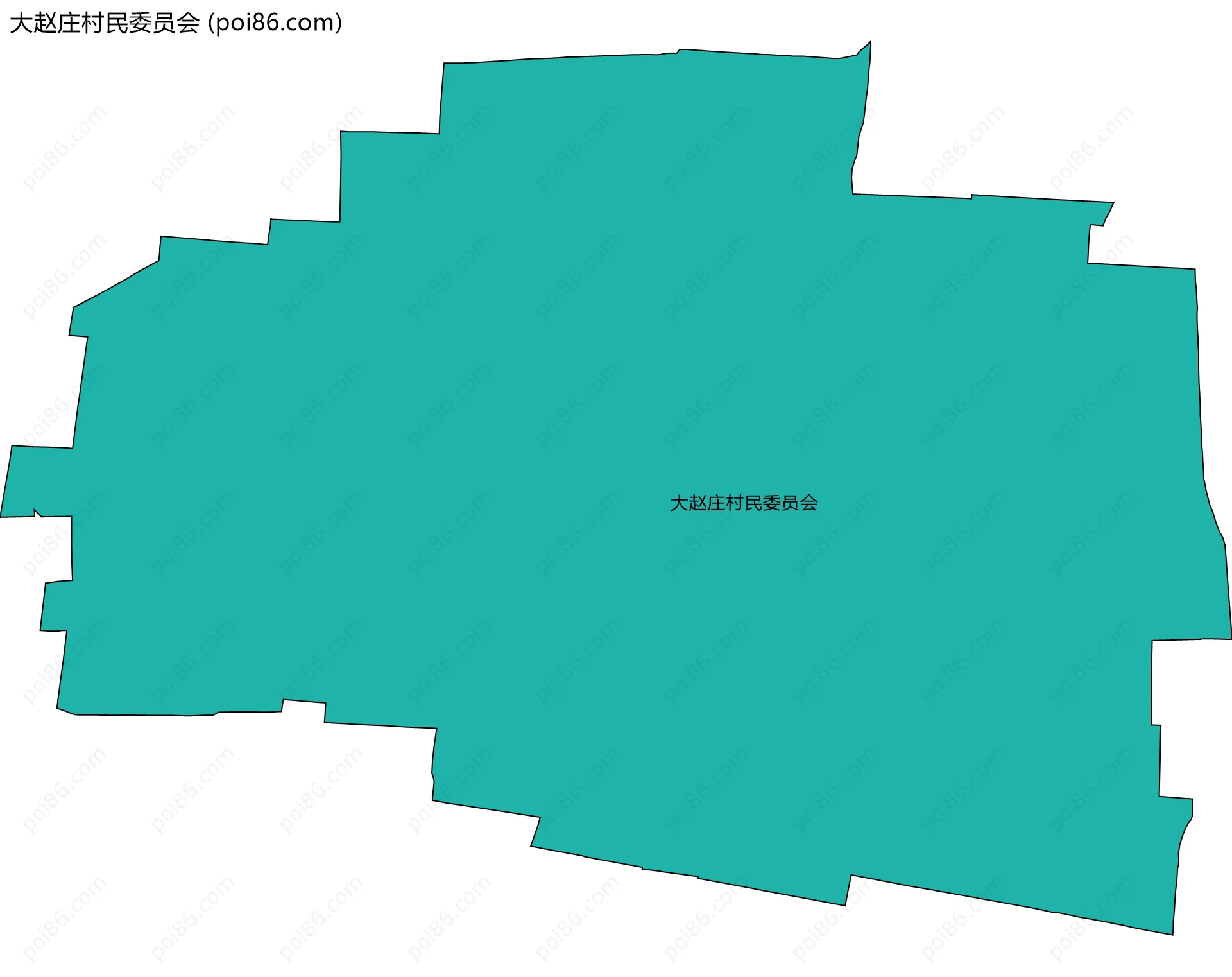 大赵庄村民委员会边界地图