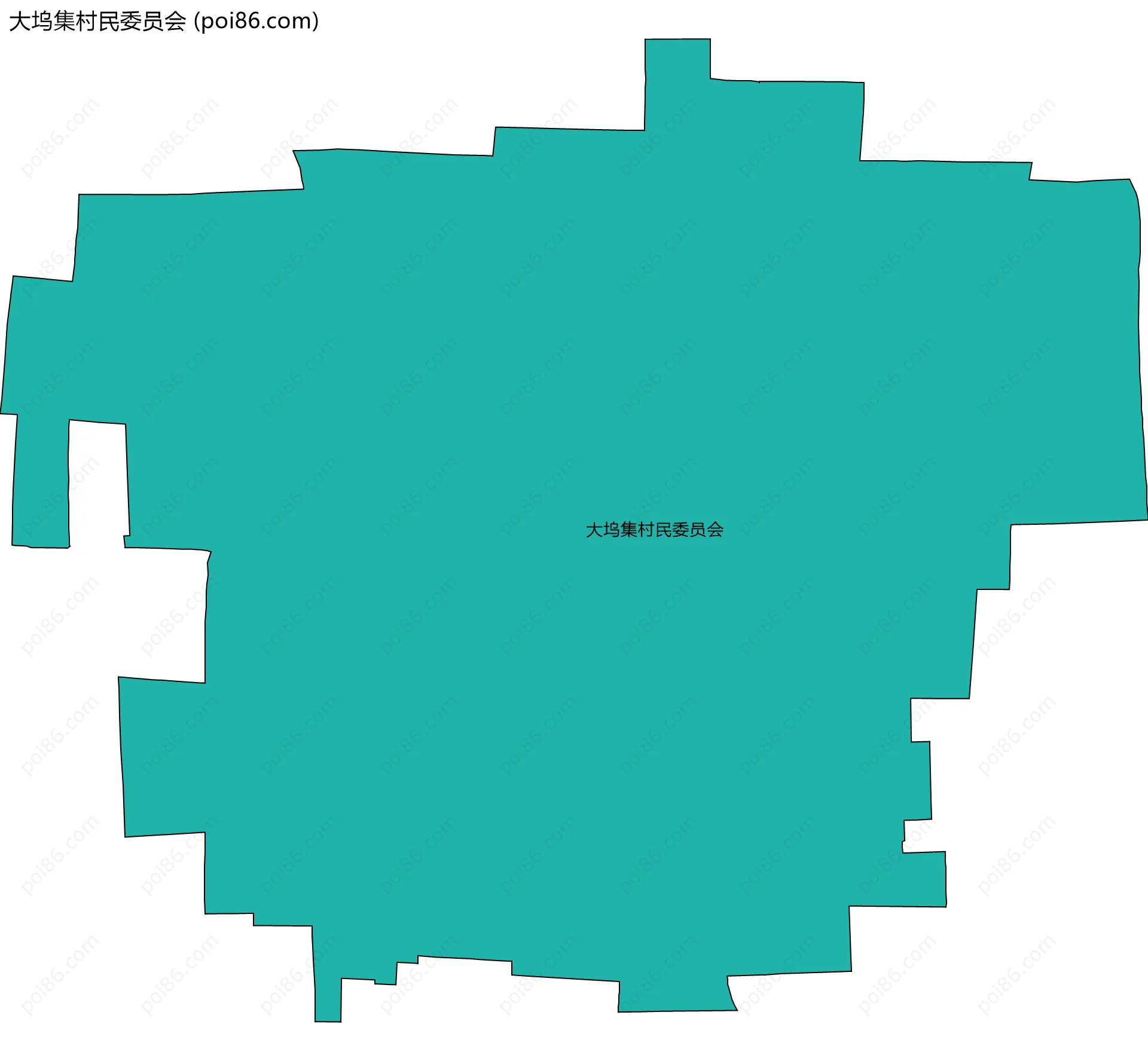 大坞集村民委员会边界地图