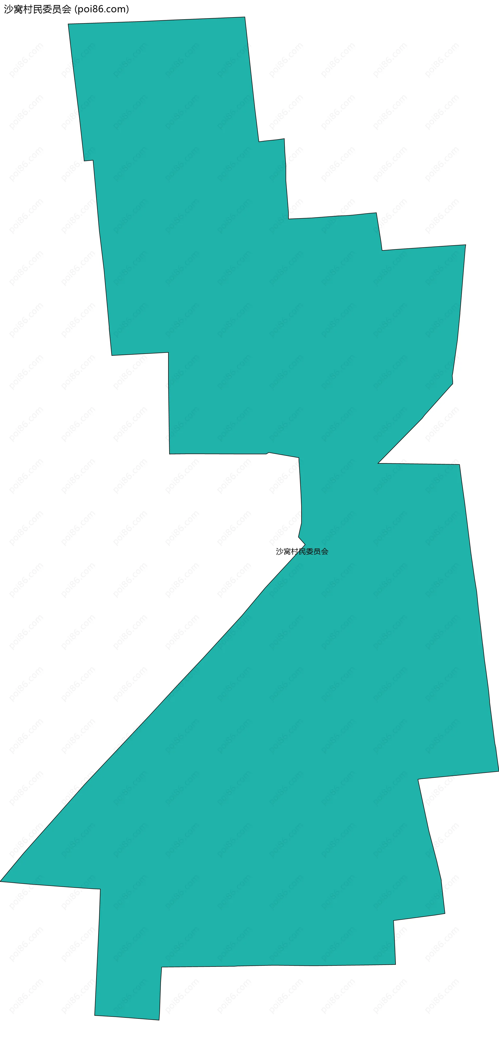 沙窝村民委员会边界地图