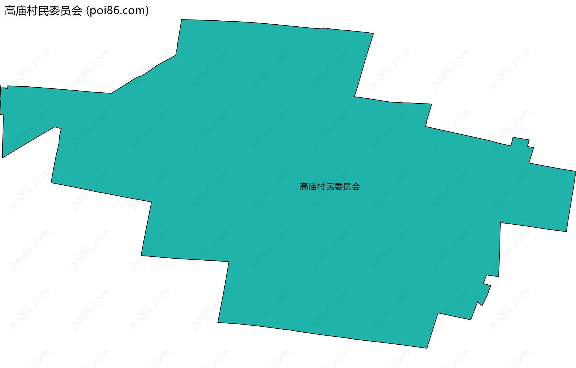 高庙村民委员会边界地图