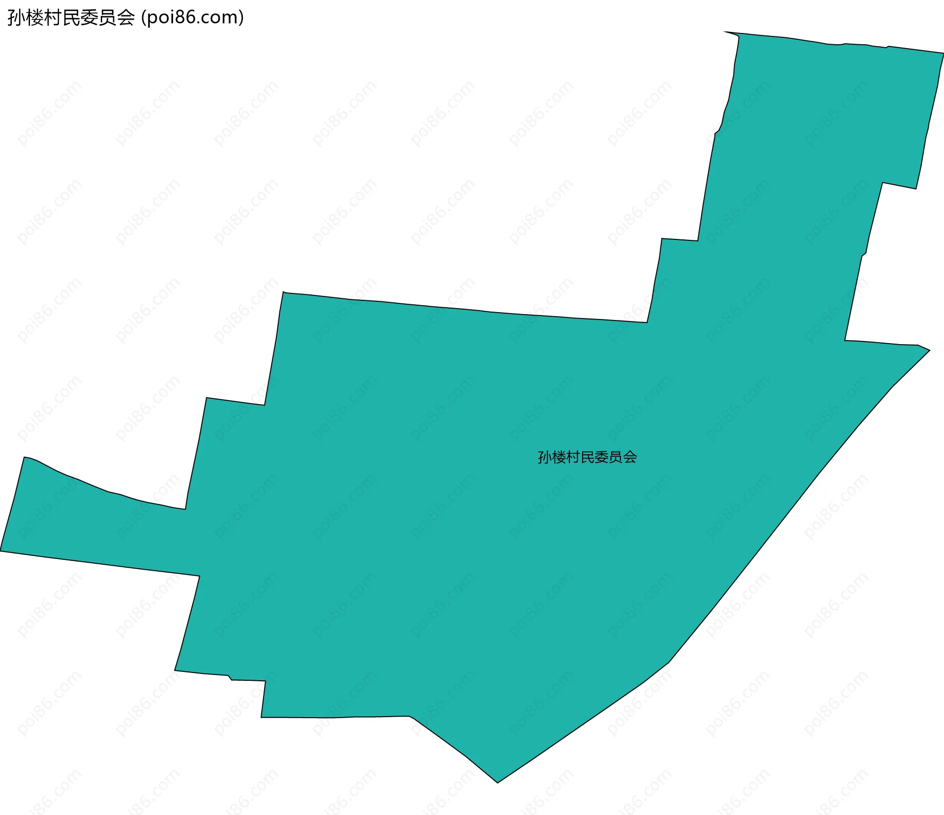 孙楼村民委员会边界地图