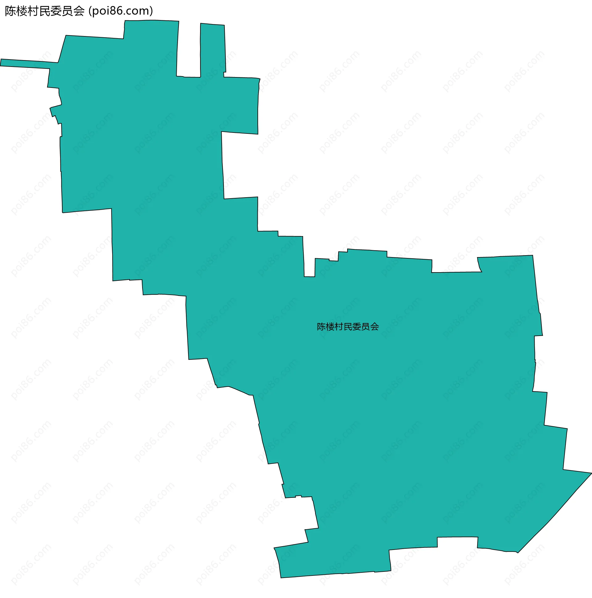 陈楼村民委员会边界地图